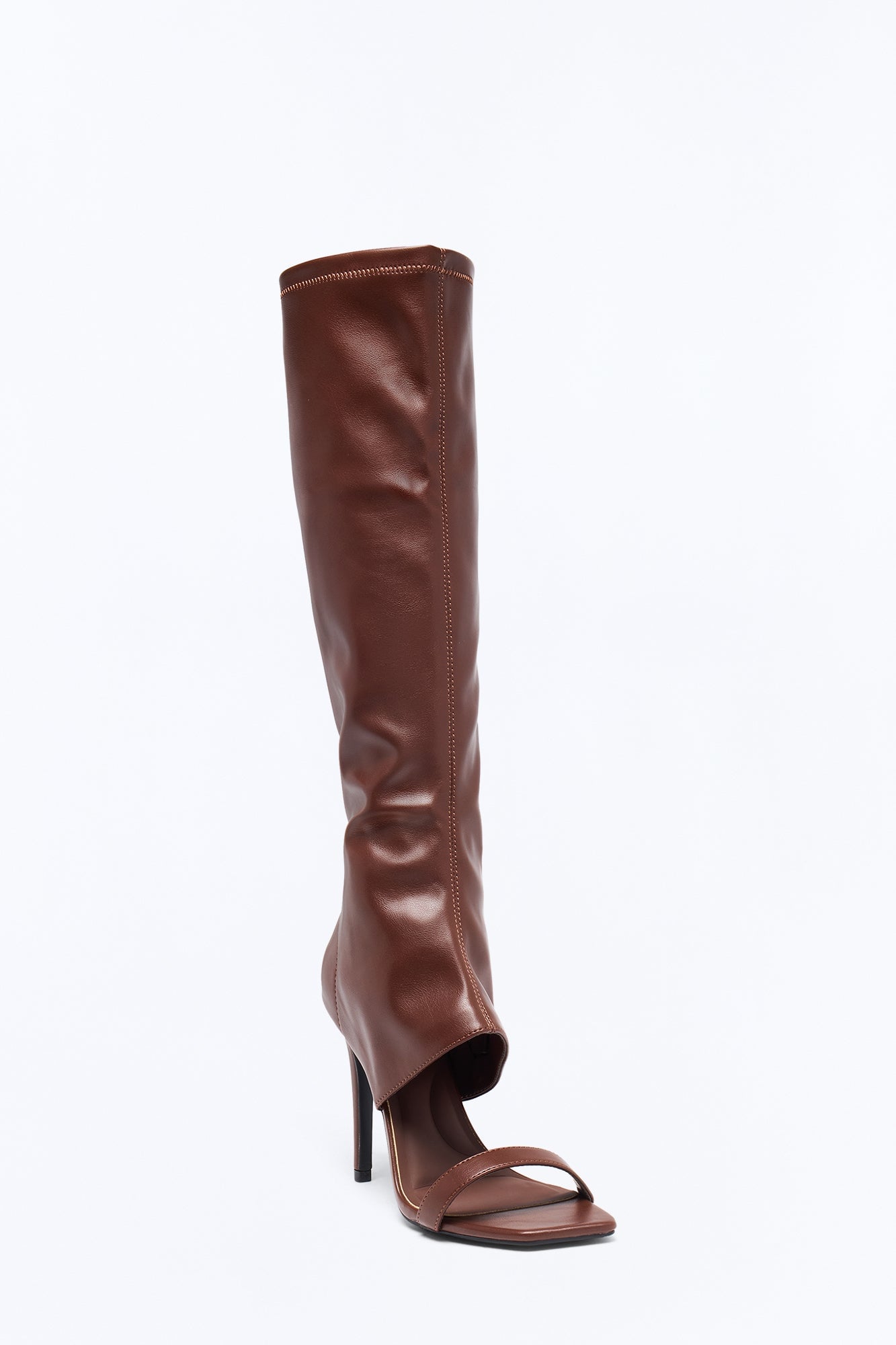No Questions Heeled Boots - Brown image 4