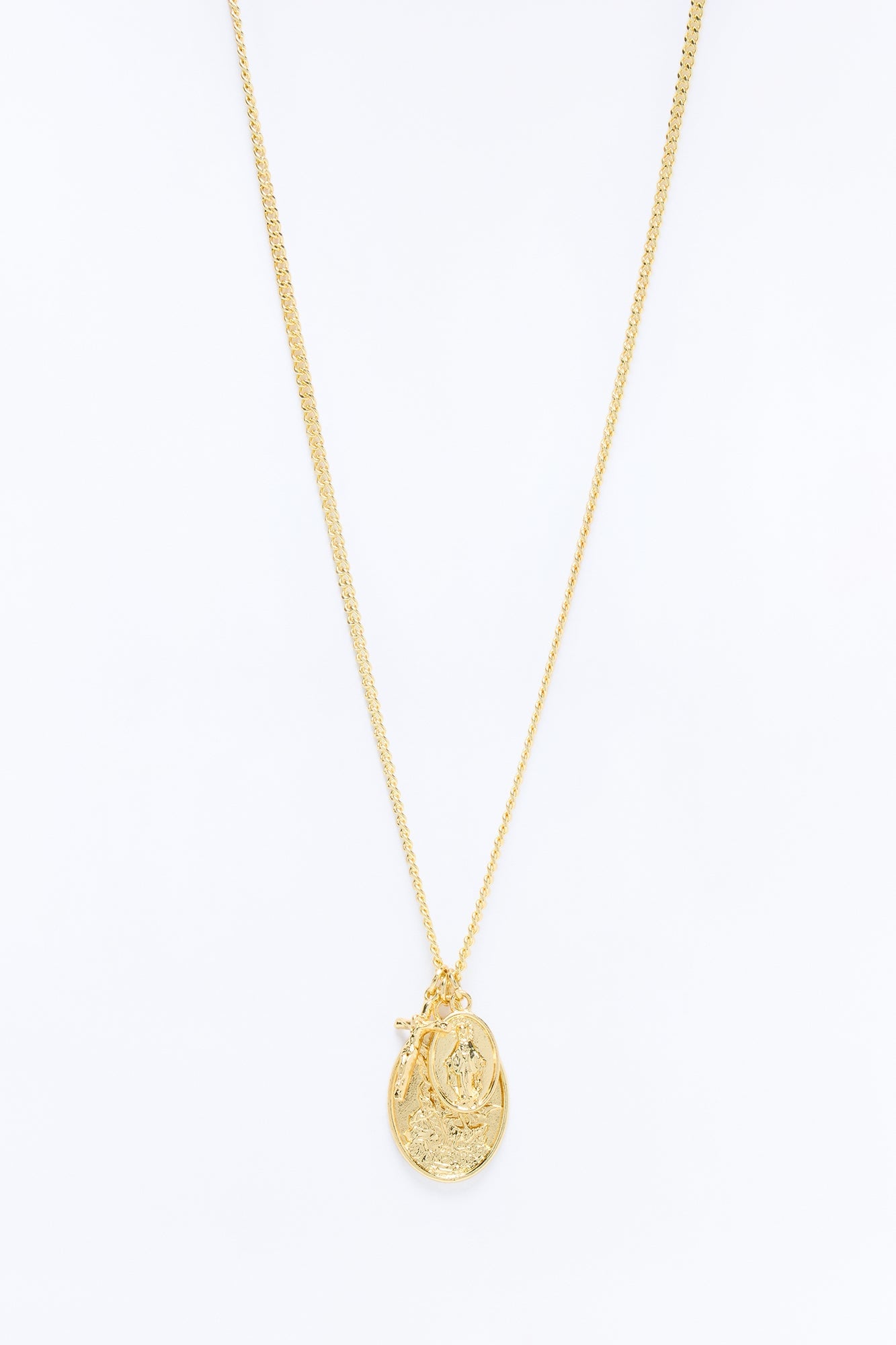 Heaven's Armor Pendant Chain Necklace - Gold image 3