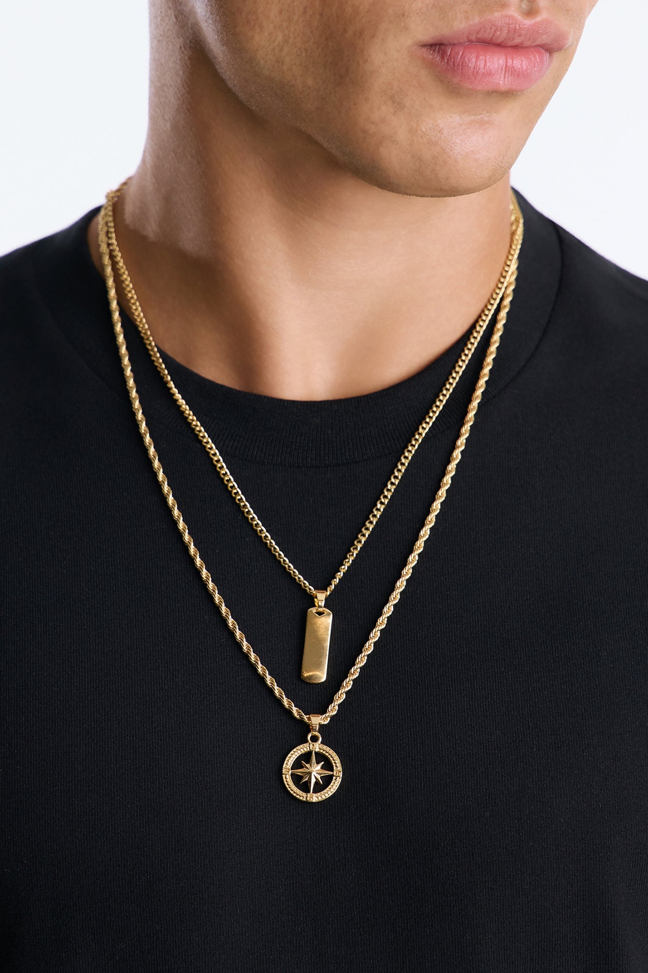 Looking For A Way Out Layered Necklace Set - Gold image 2