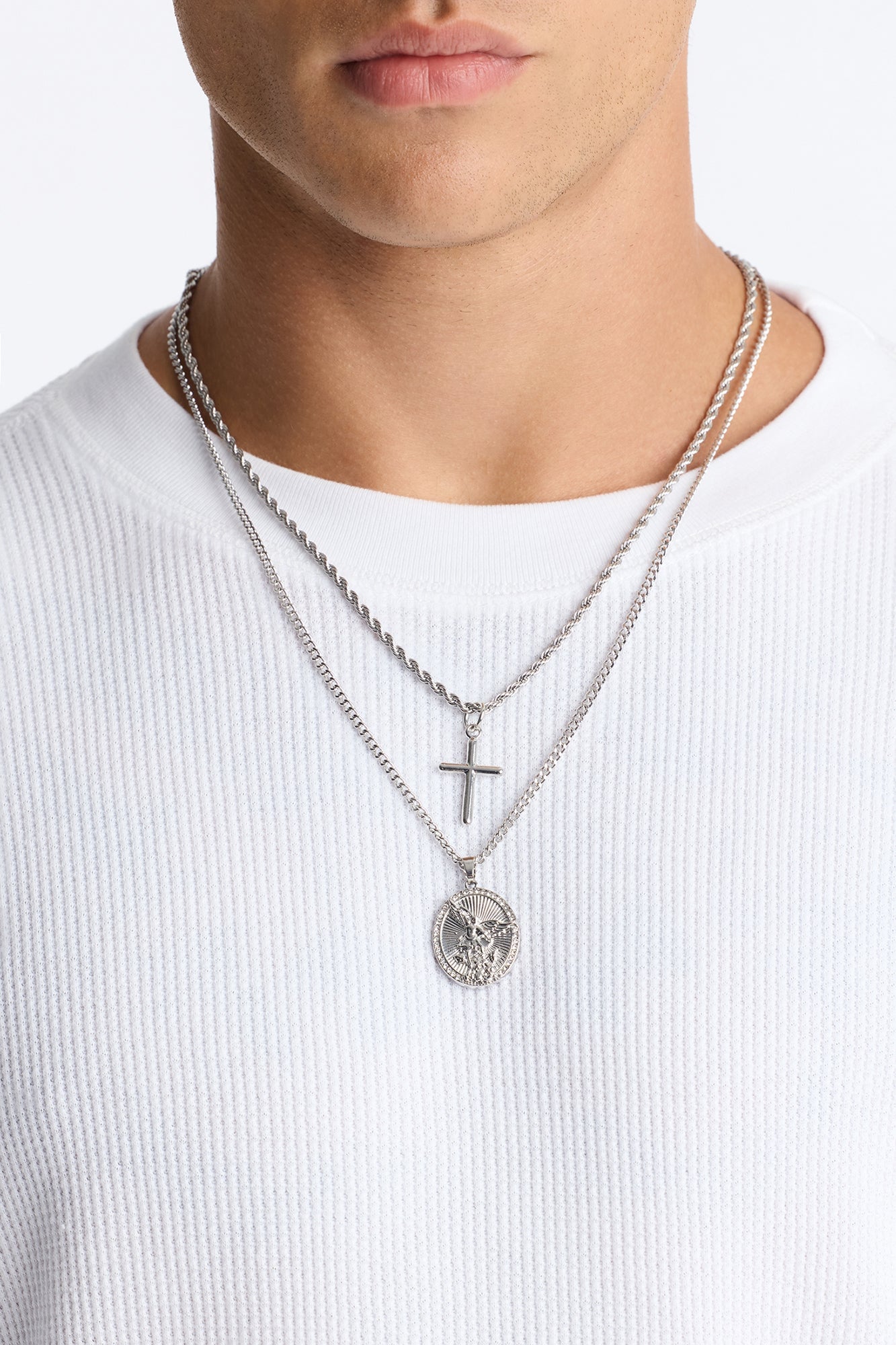 Angels Calling Necklace Set - Silver image 2