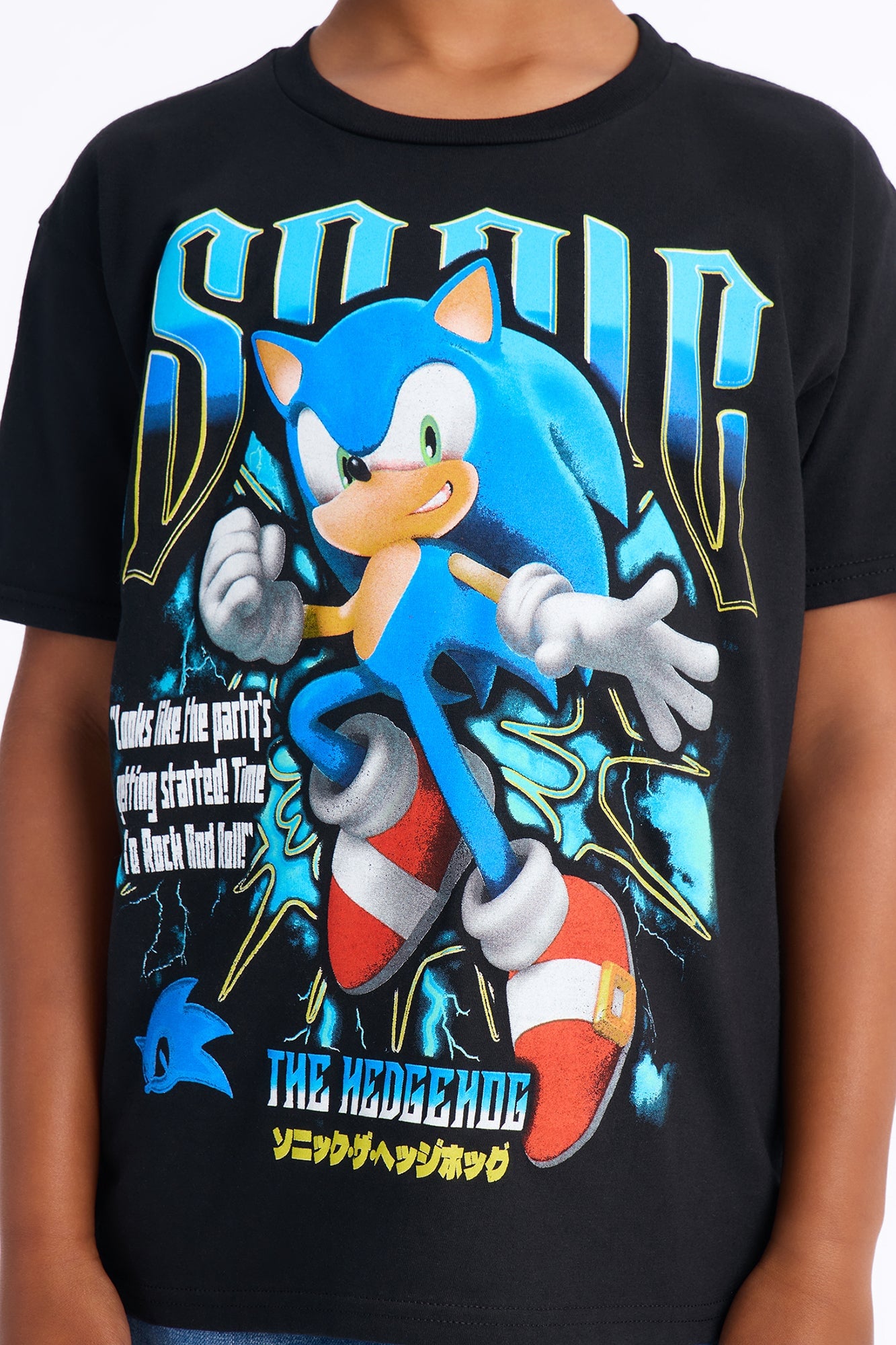 Mini Sonic Rock And Roll Short Sleeve Tee - Black image 3