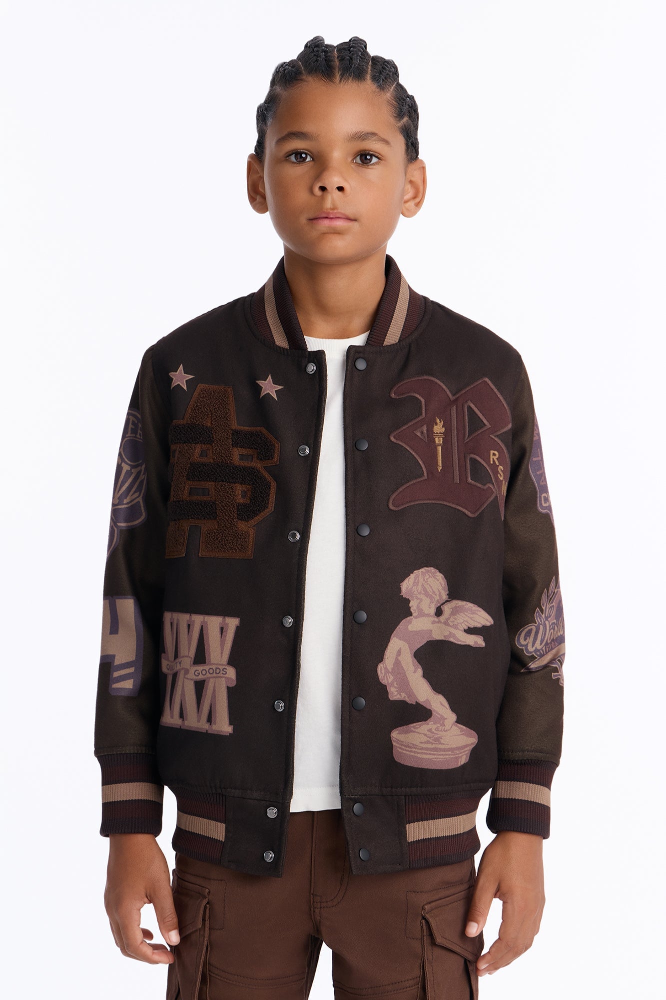 Mini We Are The Champions Varsity Jackets - Brown/combo image 1