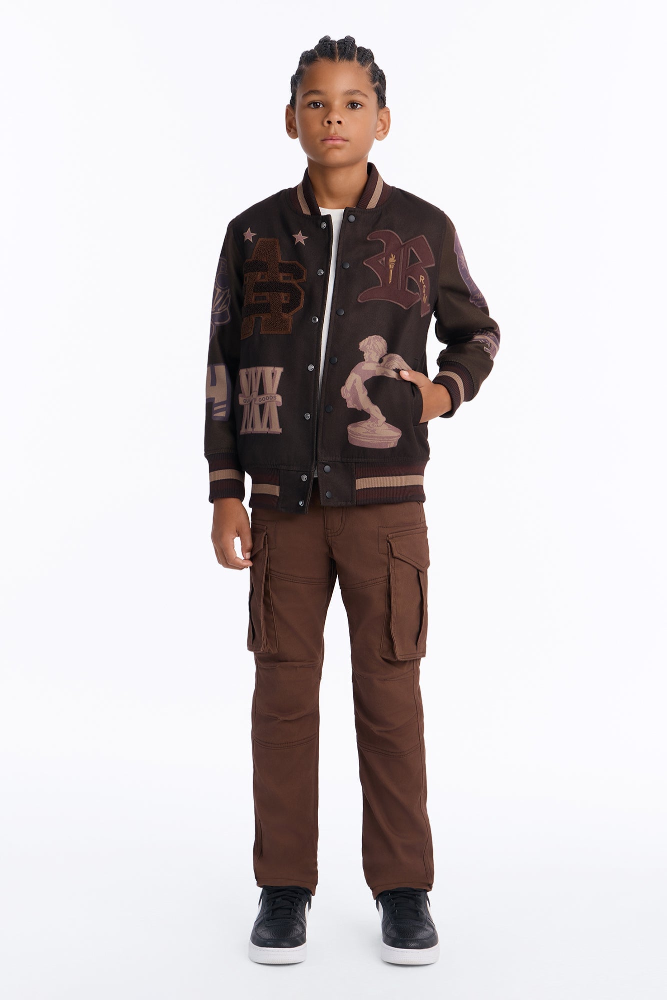 Mini We Are The Champions Varsity Jackets - Brown/combo image 2