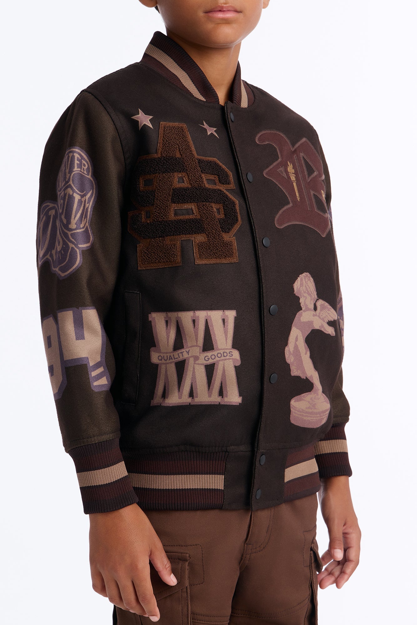 Mini We Are The Champions Varsity Jackets - Brown/combo image 4