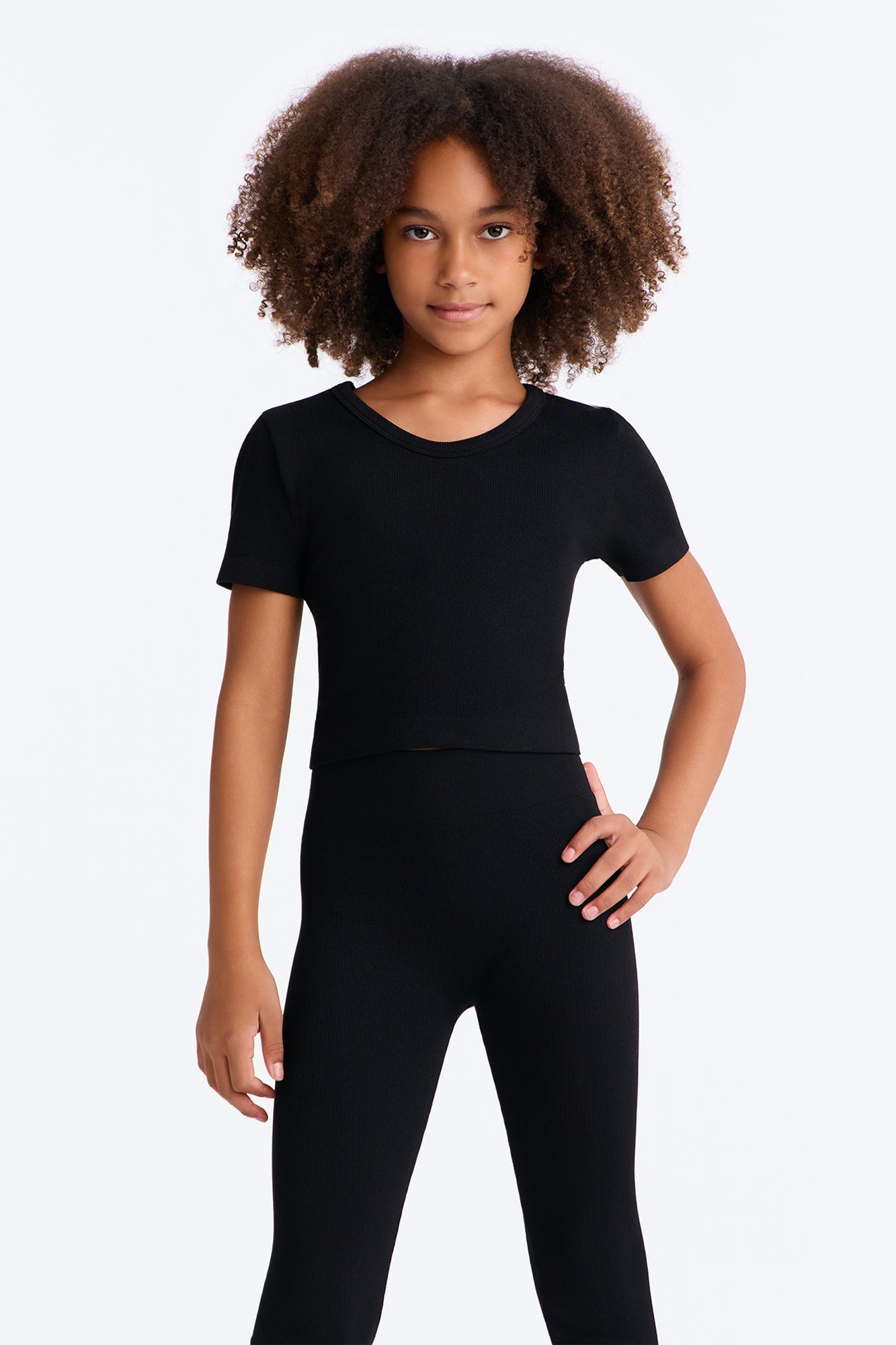 Mini Alisa Seamless Legging Set - Black image 2