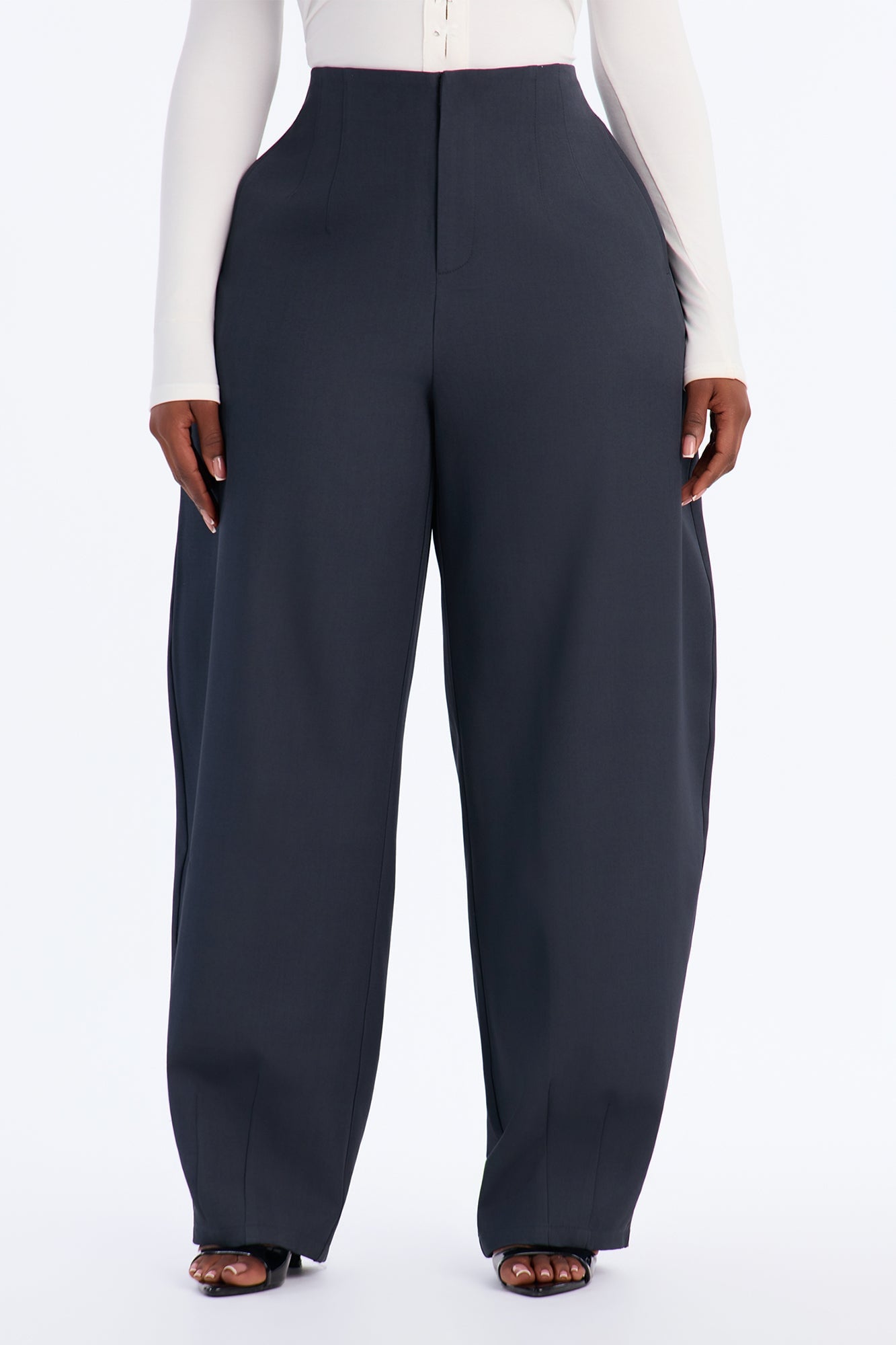 Margaret Barrel Trouser Pants 32″ - Midnight Navy image 2