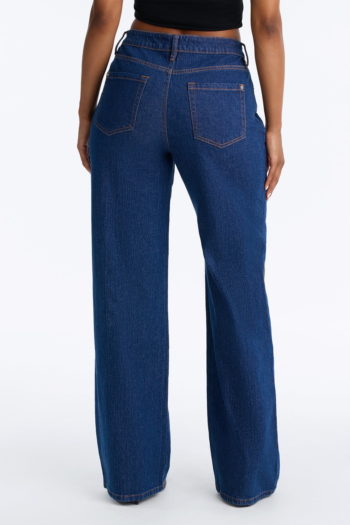 Next Chapter Baggy Wide Leg Jeans - Dark Denim image 9