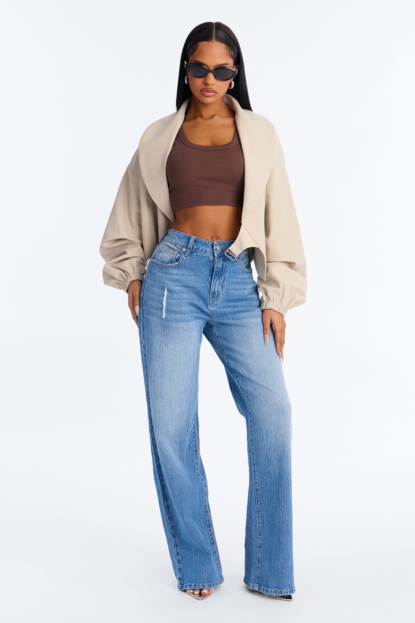 Next Chapter Baggy Wide Leg Jeans - Medium Wash image 5
