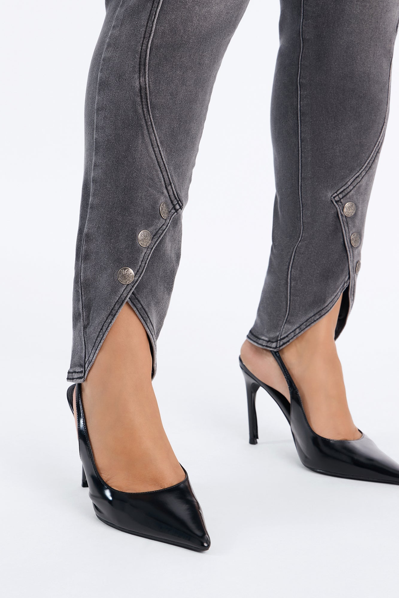Out Past Midnight High Rise Stretch Skinny Jeans - Black image 3