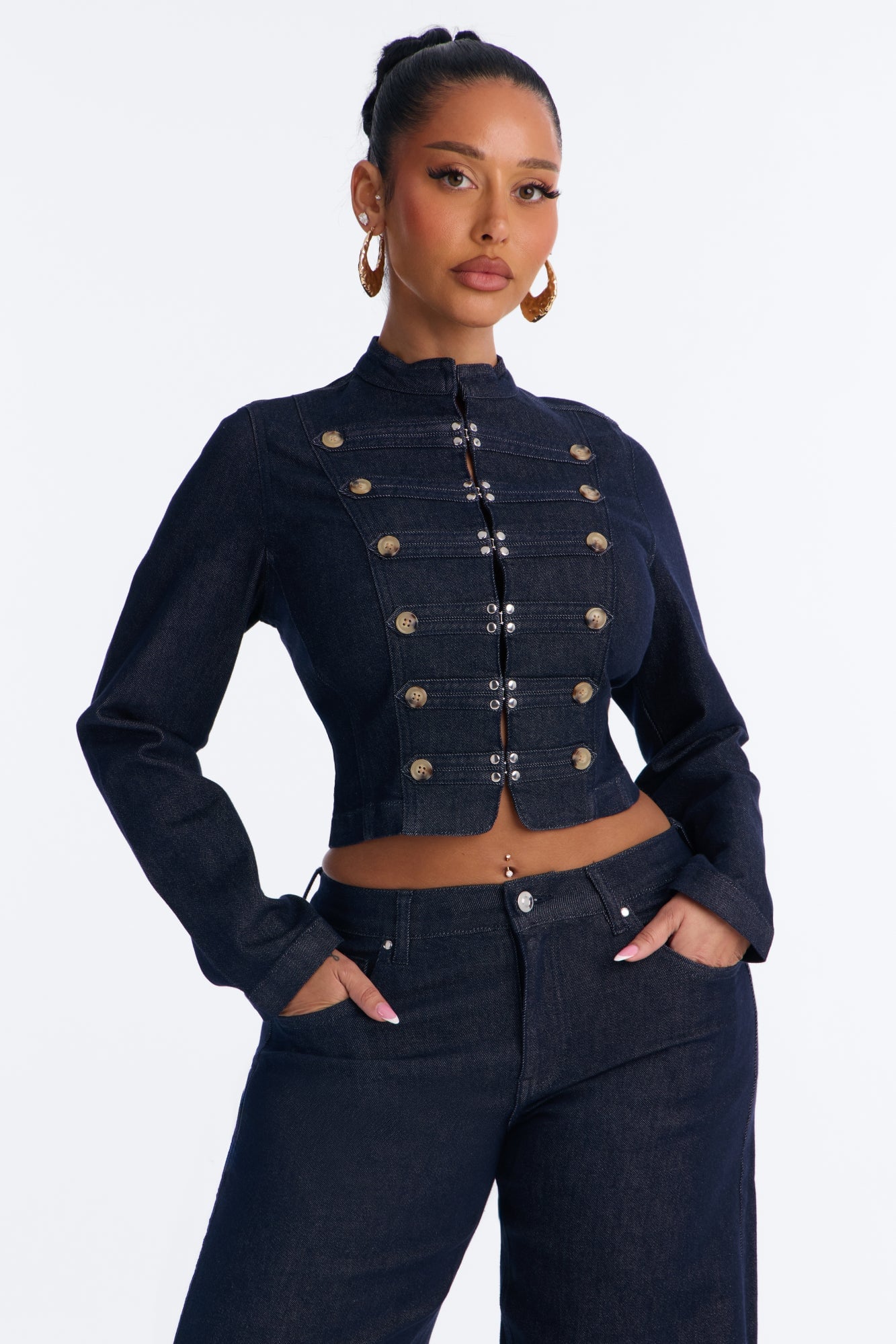 Frankie Denim Pant Set - Dark Wash image 6