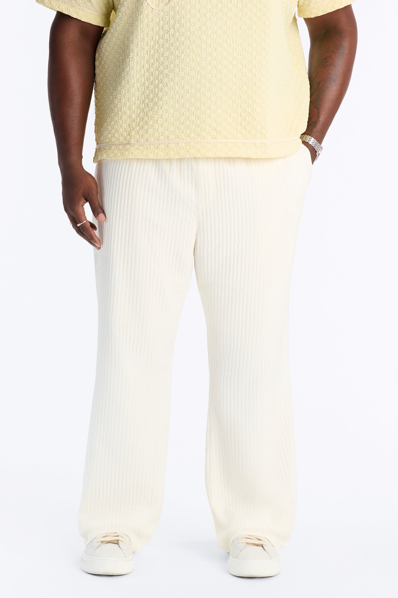 Straight Flare Dynasty Pant - Cream image 1