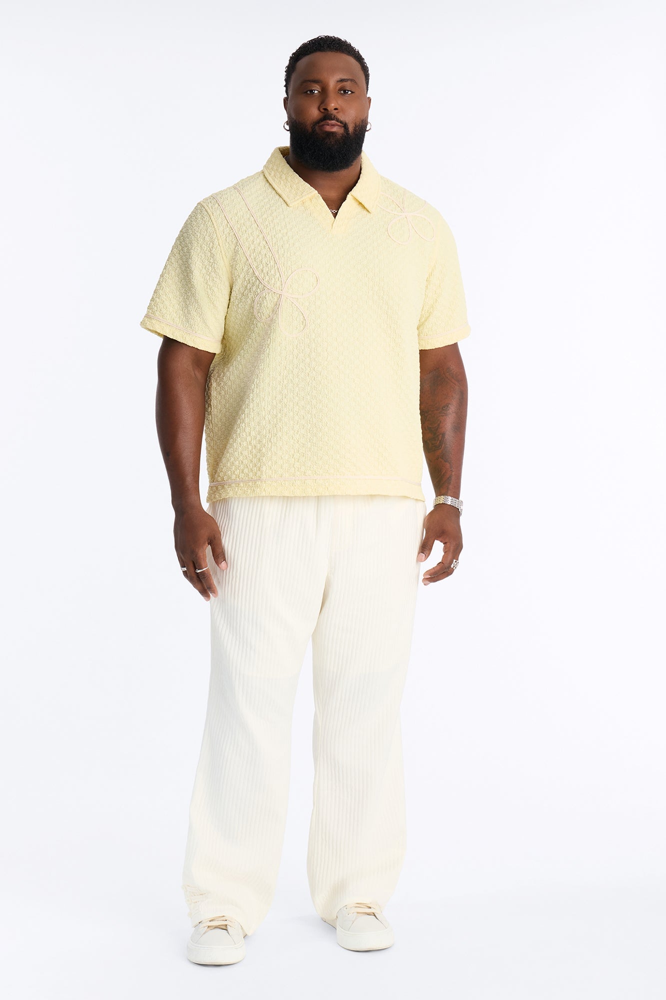 Straight Flare Dynasty Pant - Cream image 2