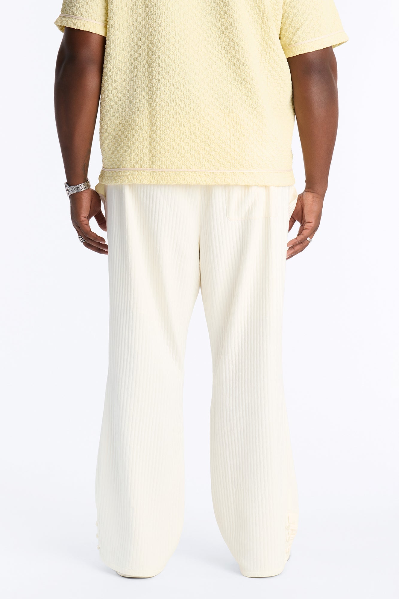 Straight Flare Dynasty Pant - Cream image 3