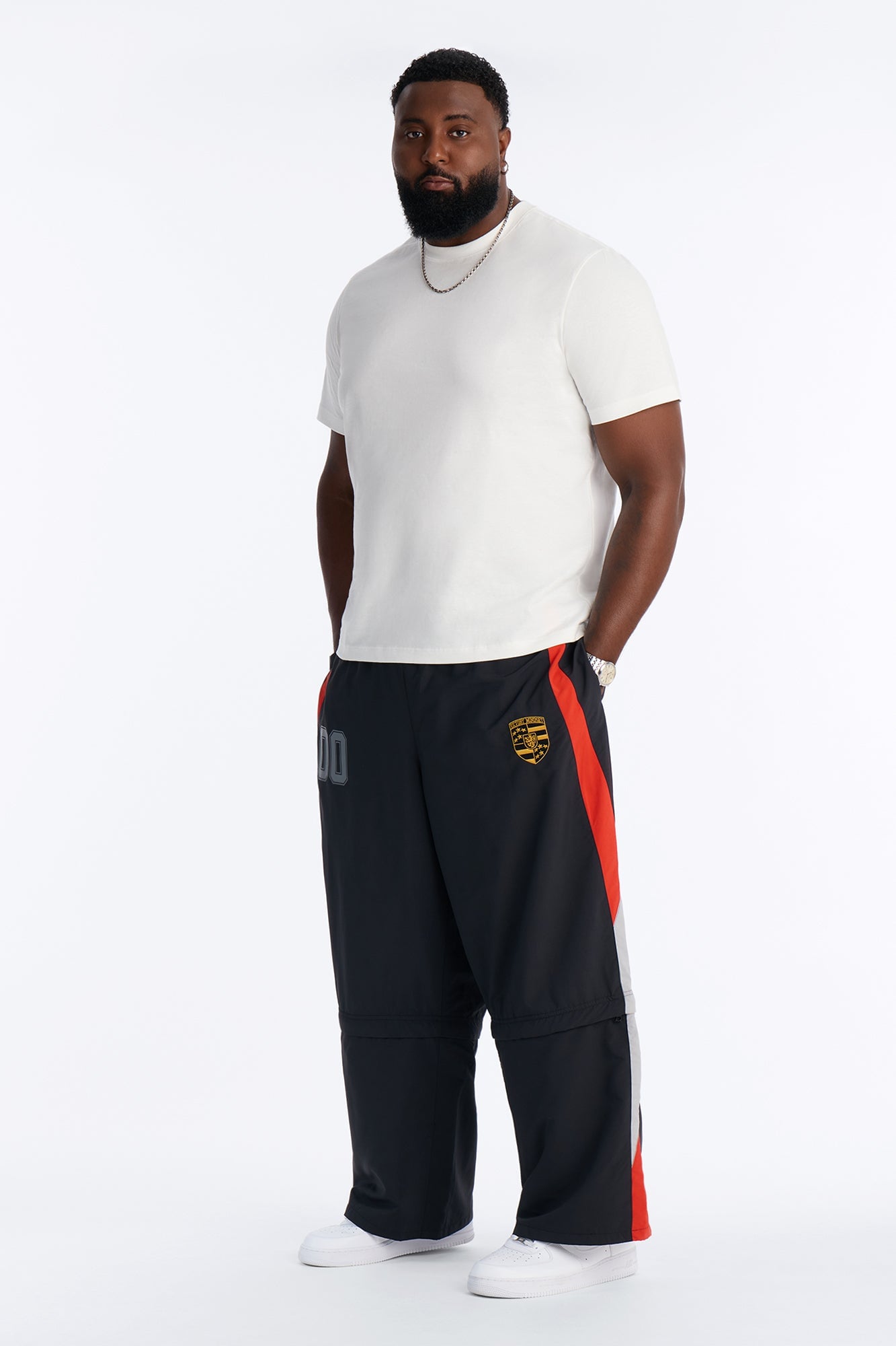 Baggy Victory Mindset Convertible Track Pant - Black/combo image 1