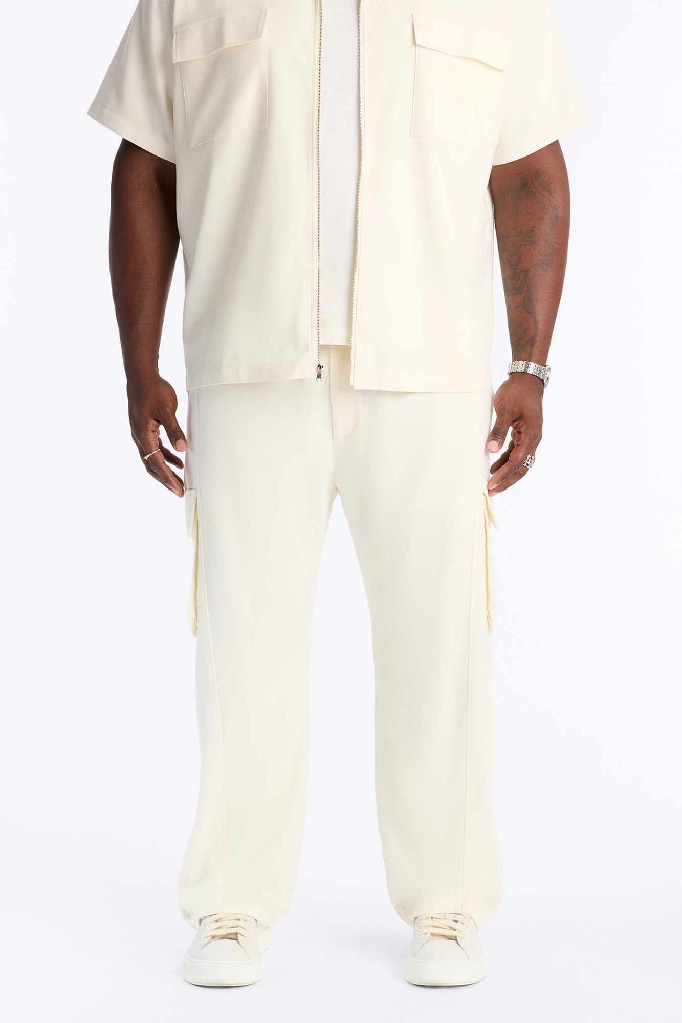 Moderne Cargo Straight Trouser - Cream image 1