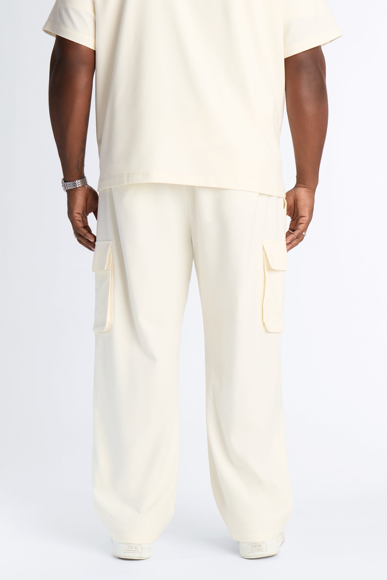 Moderne Cargo Straight Trouser - Cream image 3