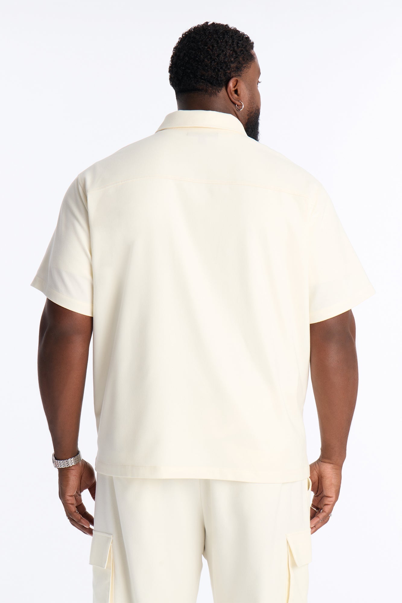 Moderne Cargo Full Zip Shirt - Cream image 3