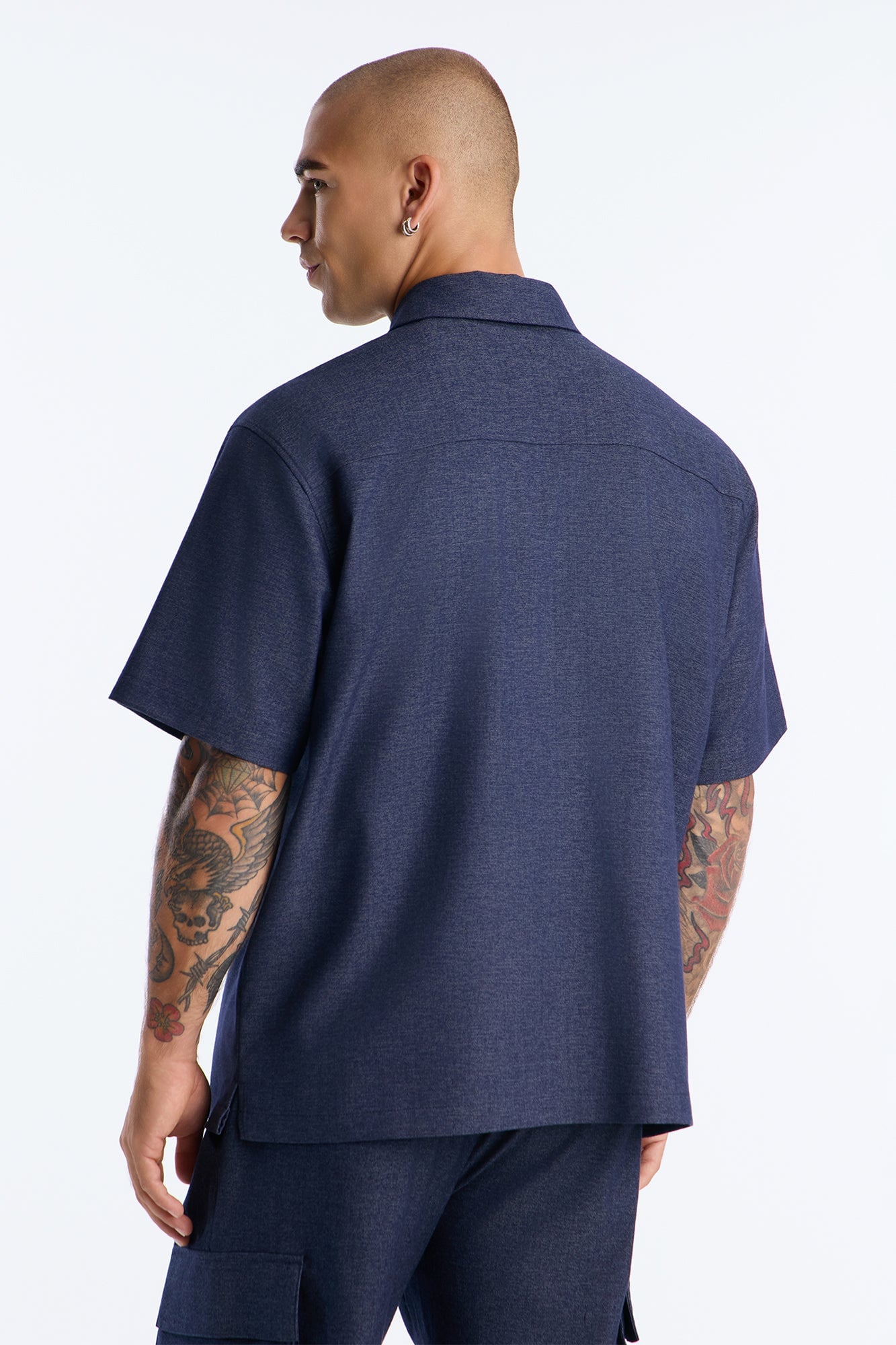 Moderne Cargo Full Zip Shirt - Navy image 12