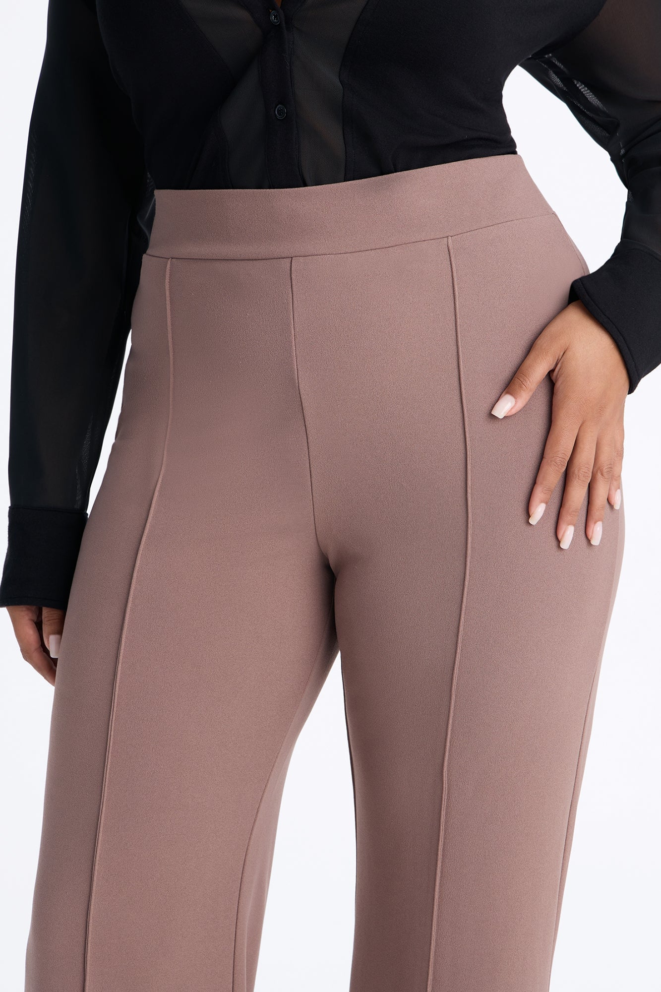 Tall Victoria High Waisted Dress Pants - Caffe image 3