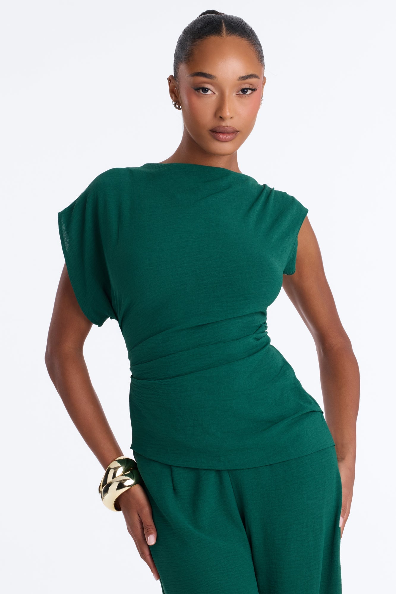 Best Influence High Neck Jumpsuit - Hunter image 6