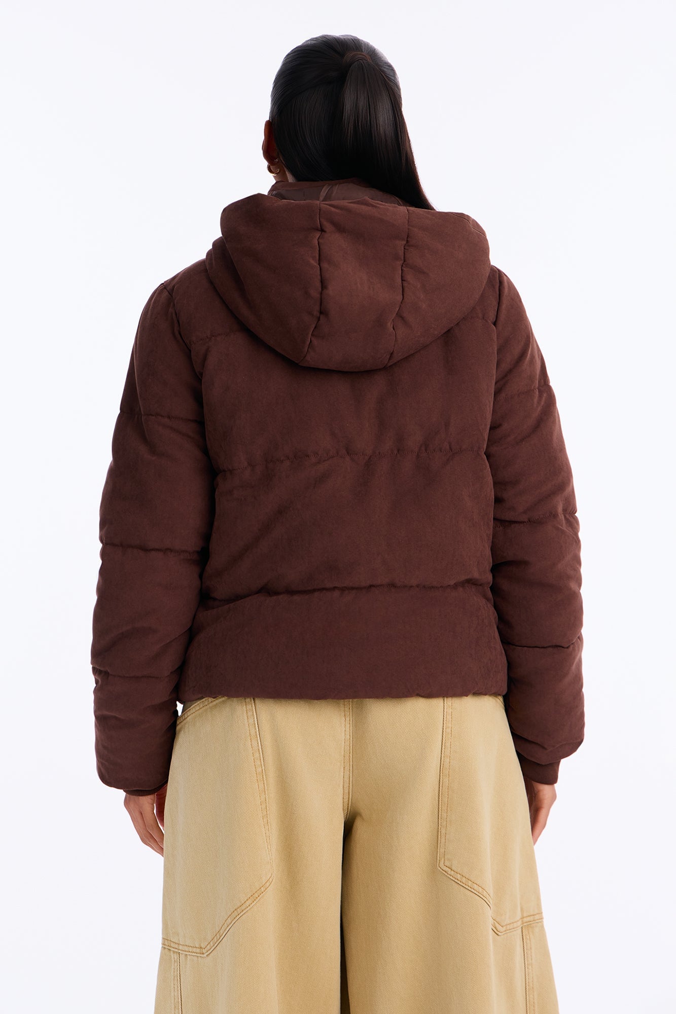 In The Middle Of The City Puffer Jacket - Chocolate image 8