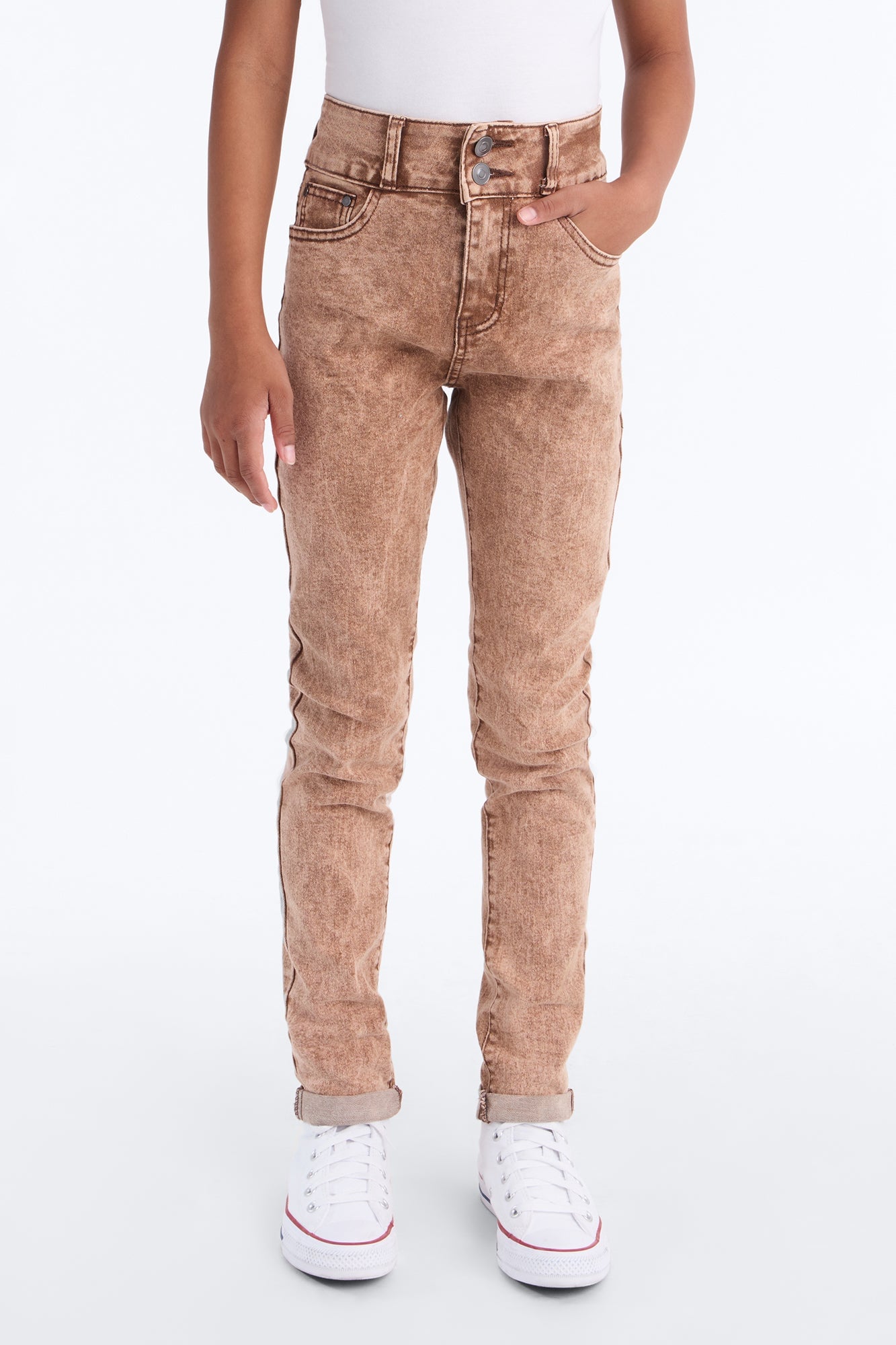 Mini Classic High Waist Skinny Jeans II - Brown image 2