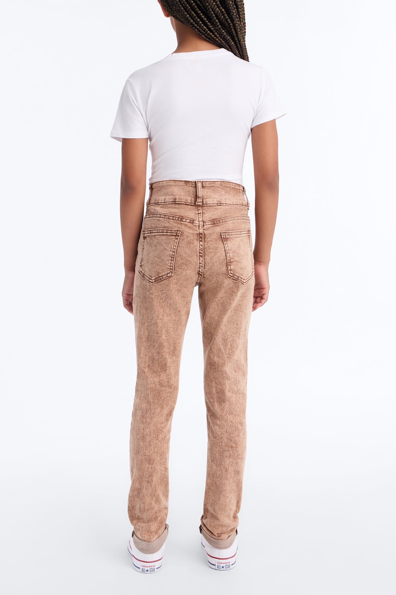 Mini Classic High Waist Skinny Jeans II - Brown image 3