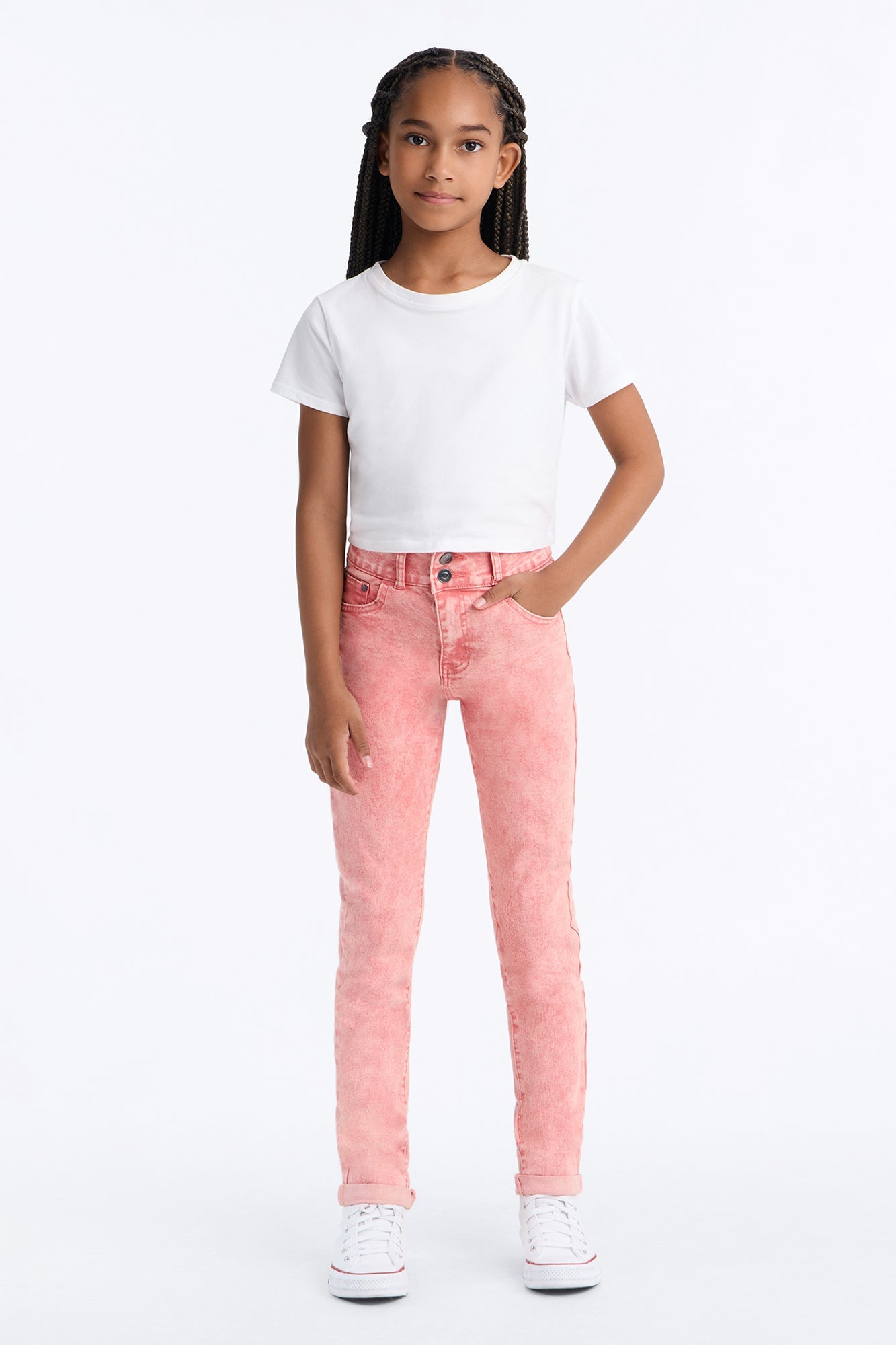 Mini Classic High Waist Skinny Jeans II - Pink image 1
