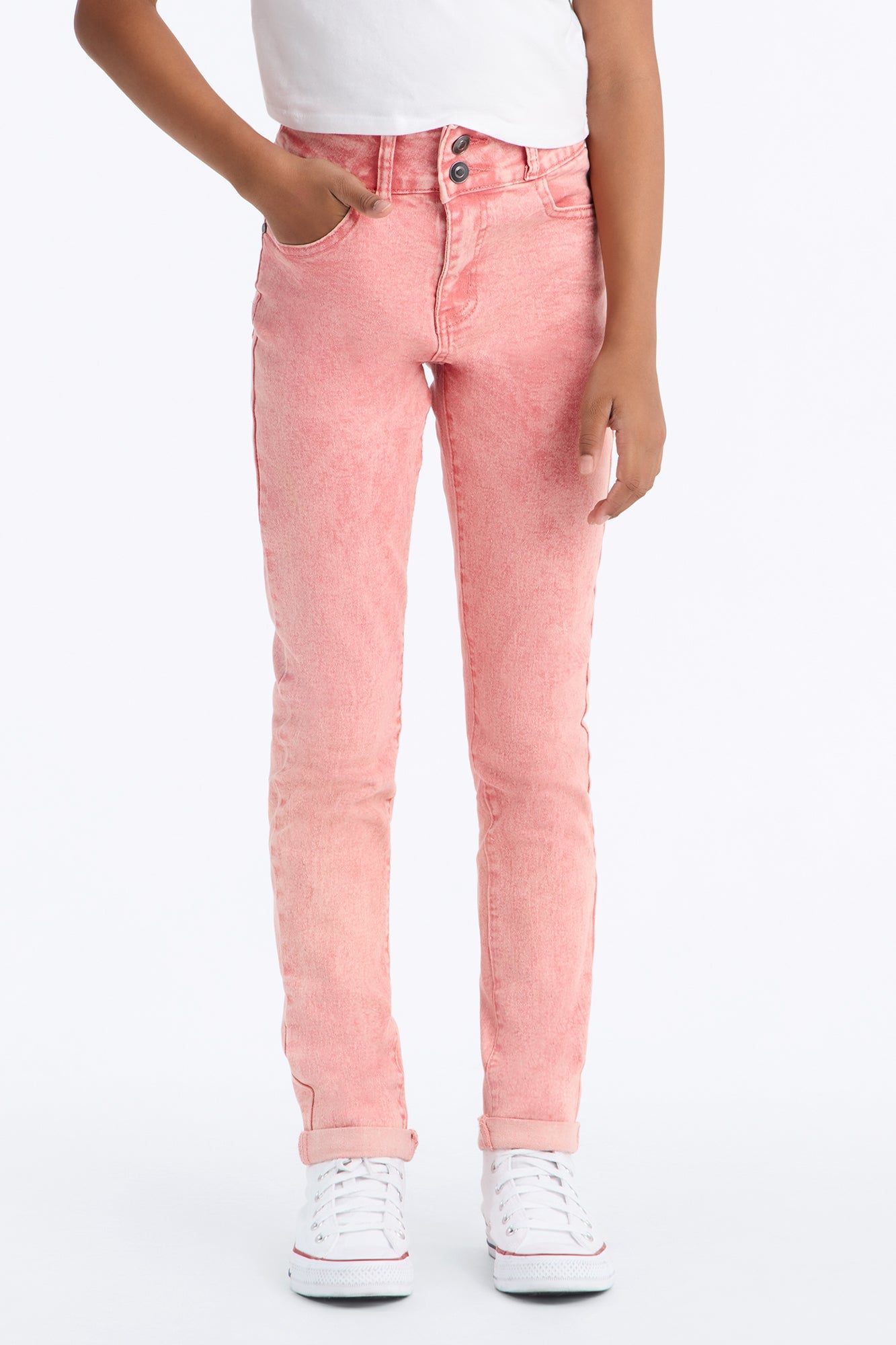 Mini Classic High Waist Skinny Jeans II - Pink image 2