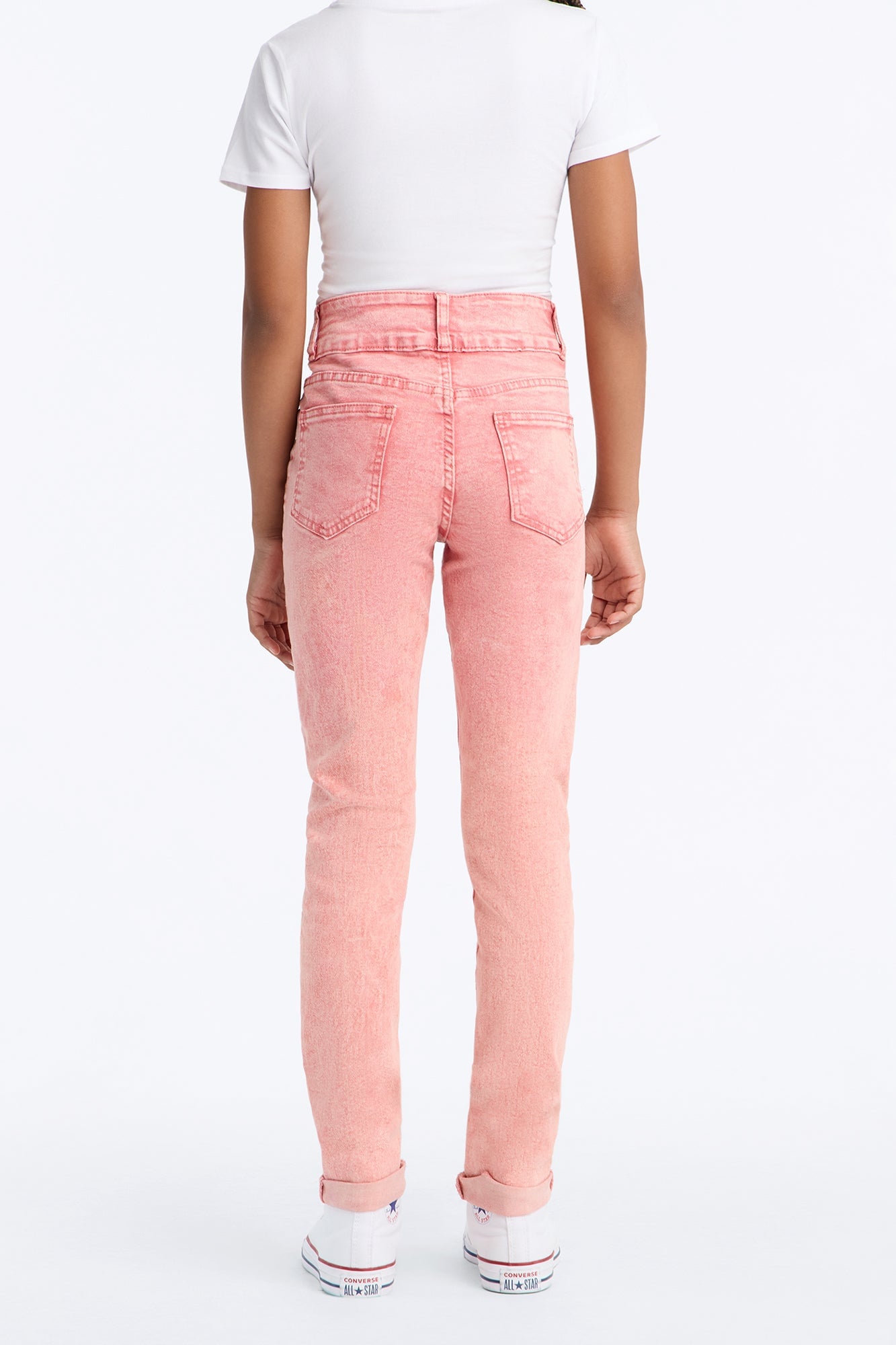 Mini Classic High Waist Skinny Jeans II - Pink image 3