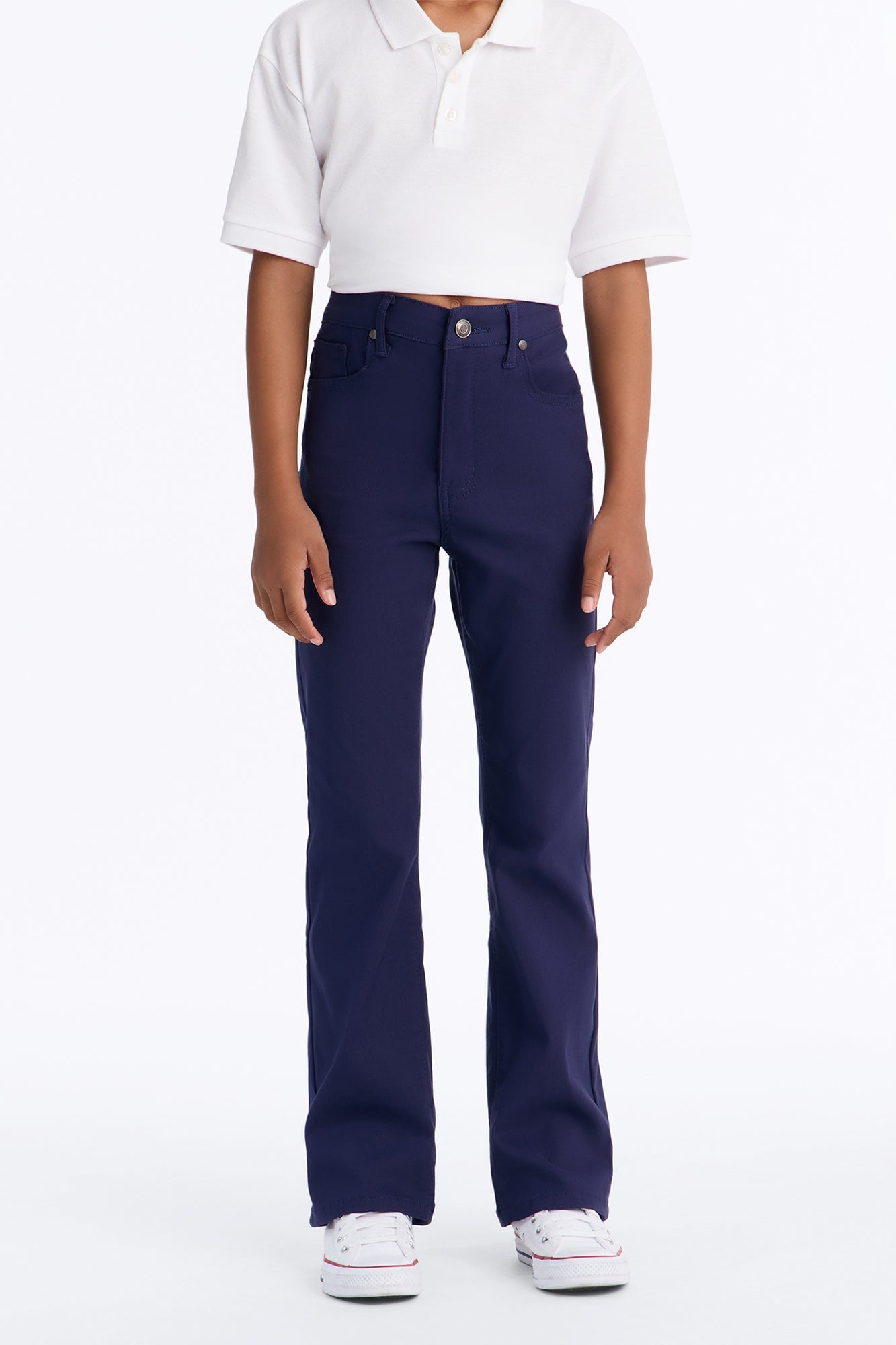 Mini Looking Forward To It Flare Leg Pants - Navy image 2