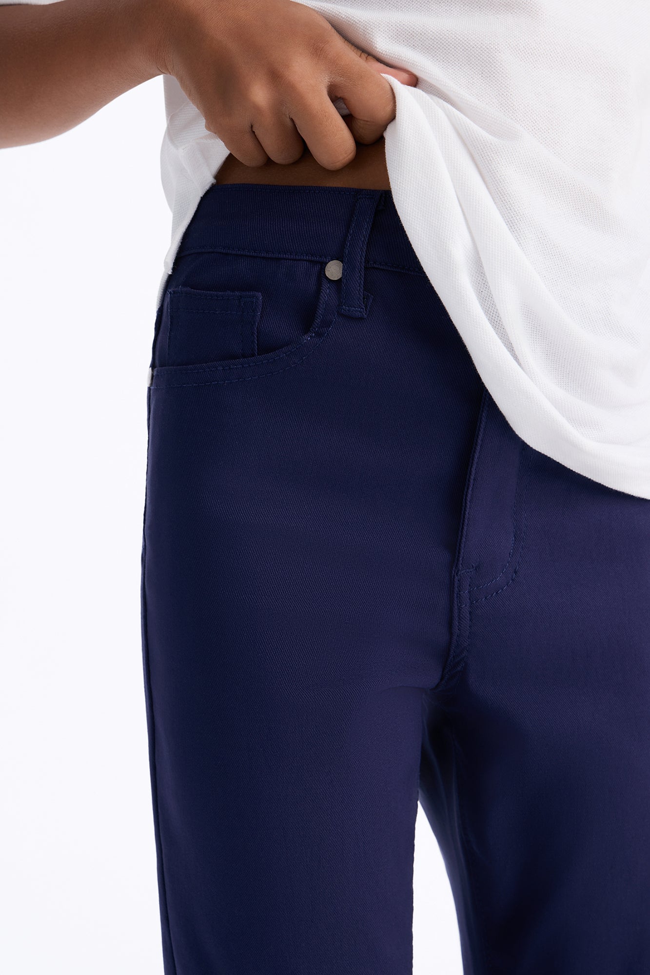 Mini Looking Forward To It Flare Leg Pants - Navy image 4
