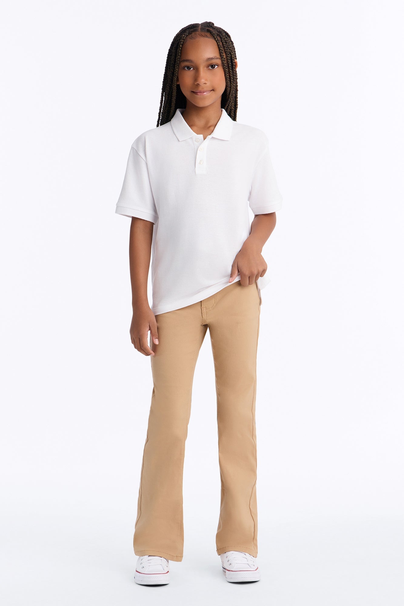 Mini Looking Forward To It Flare Leg Pants - Tan image 1