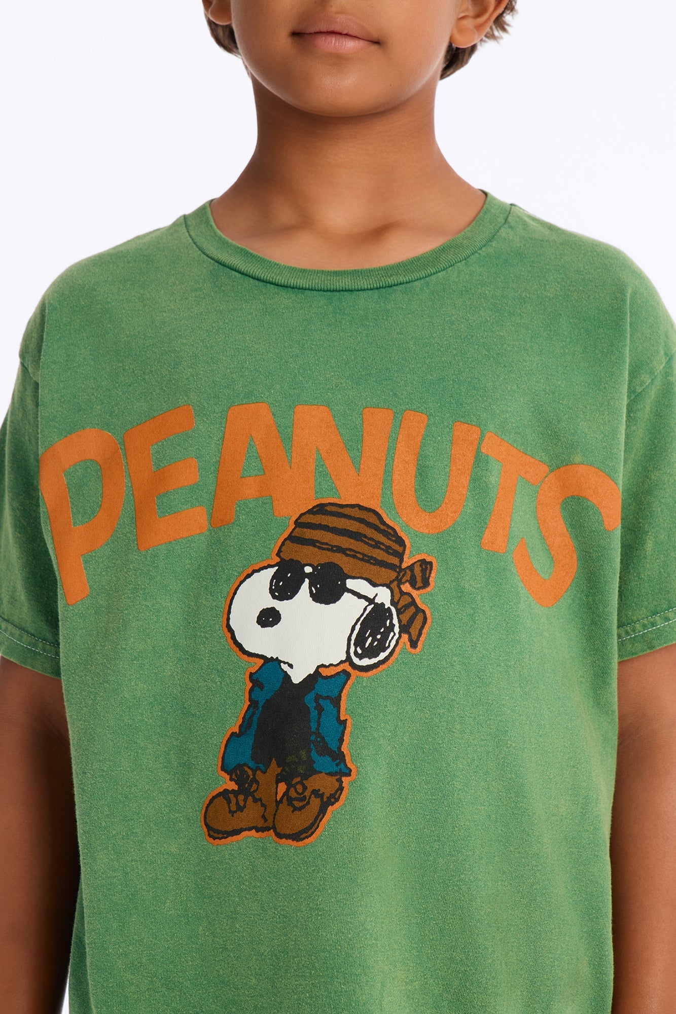 Mini Peanuts Cool Vibes Graphic Short Sleeve Tee - Hunter Green image 3