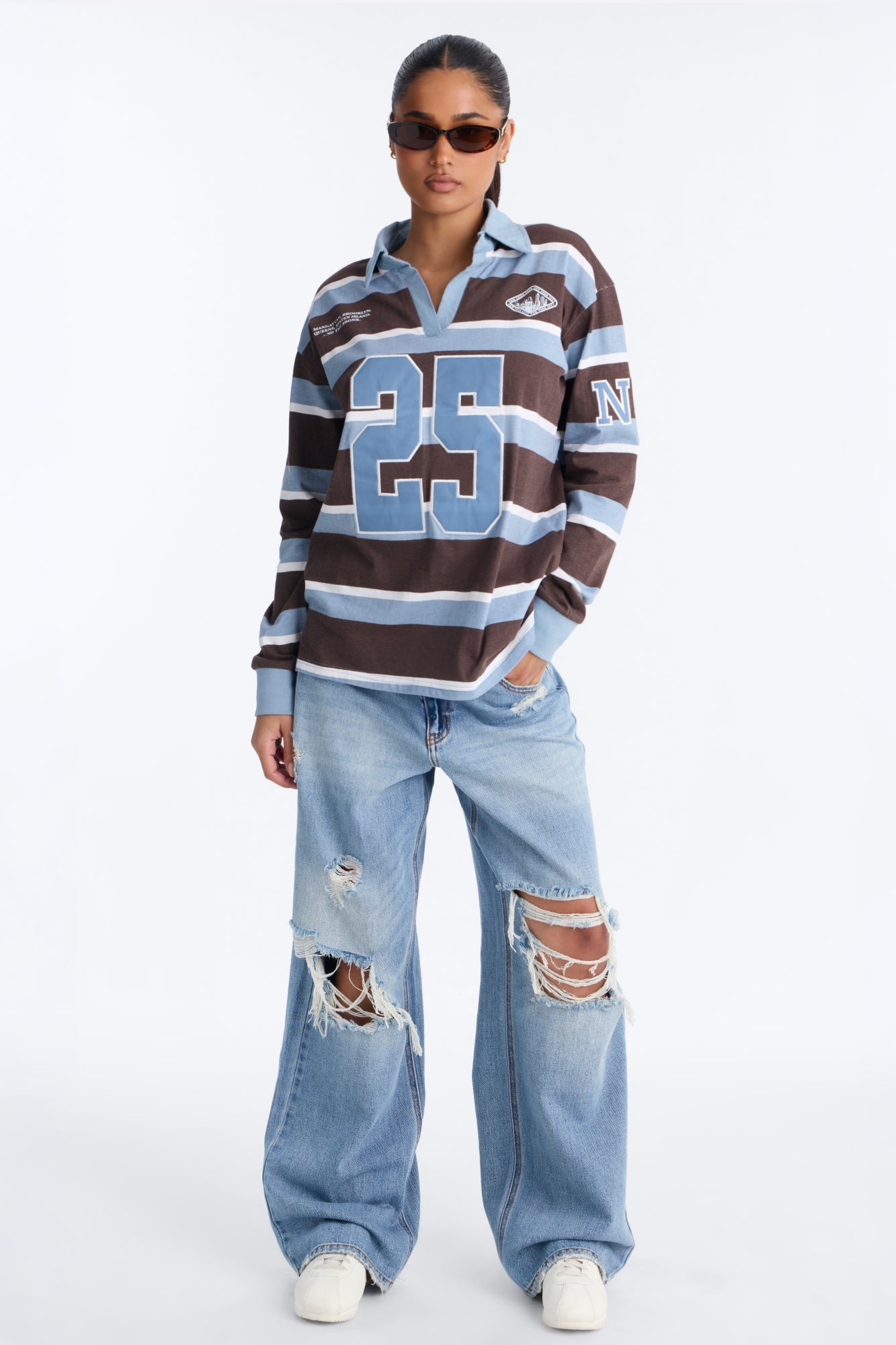 Rugby Stripe Multi Graphic Polo - Chocolate/Combo image 6