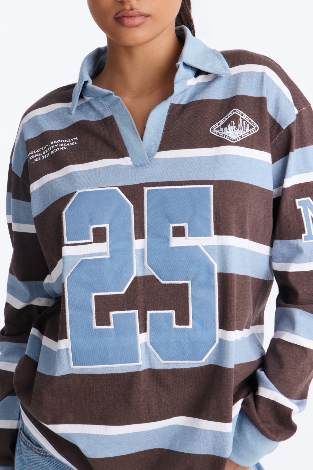 Rugby Stripe Multi Graphic Polo - Chocolate/Combo image 8
