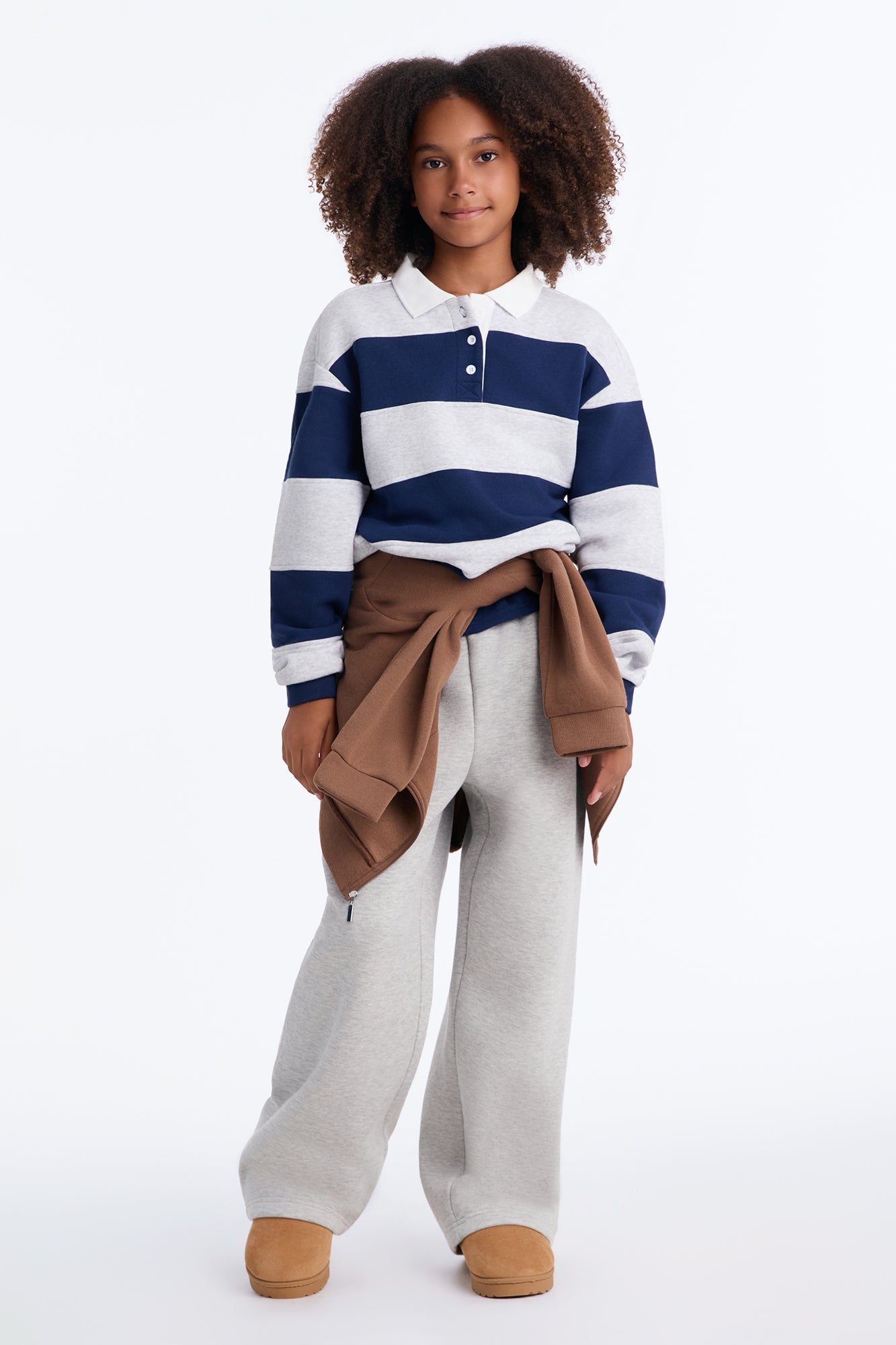 Mini Katie Rugby Striped Polo - Navy/combo image 2