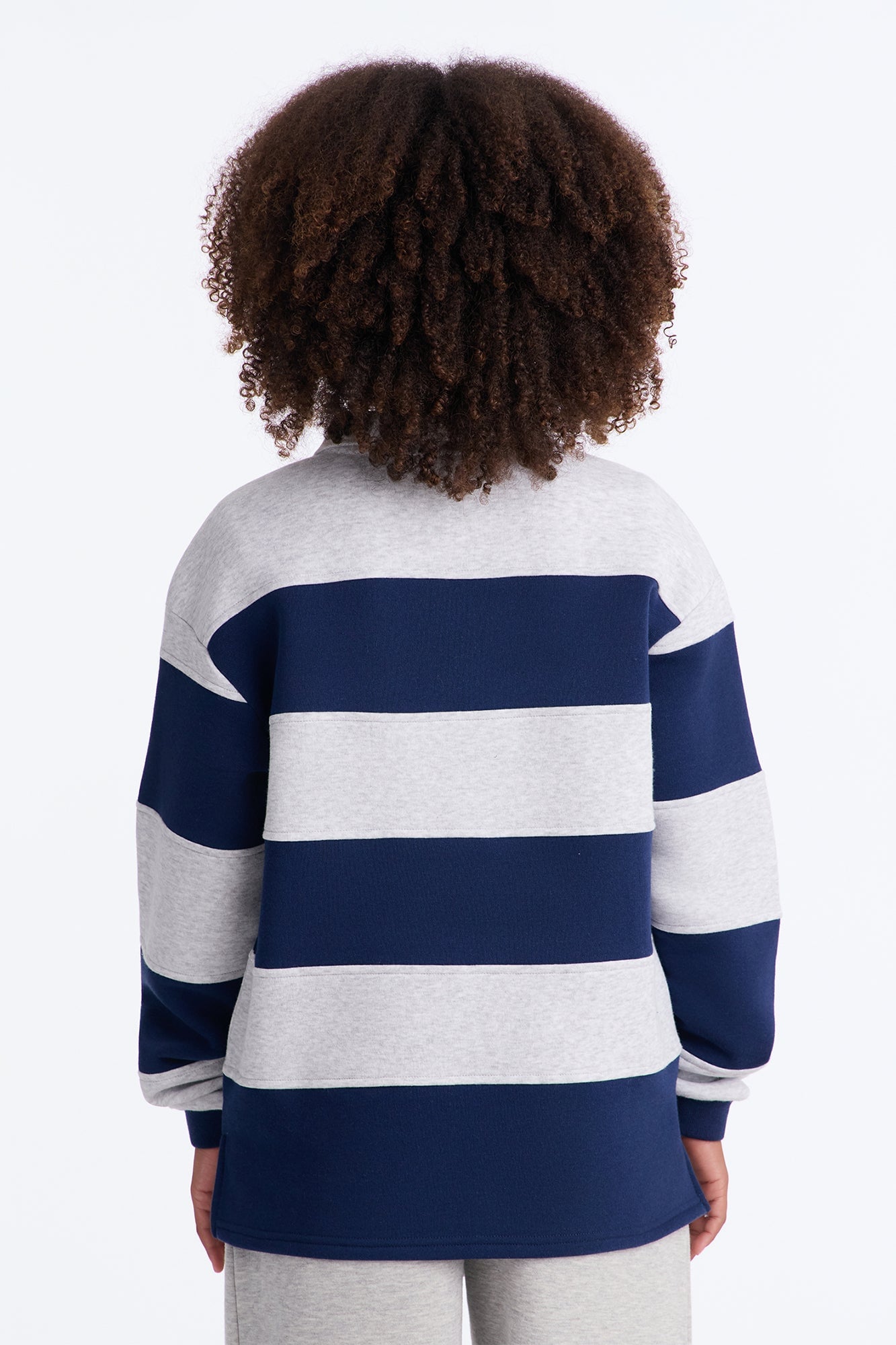 Mini Katie Rugby Striped Polo - Navy/combo image 4