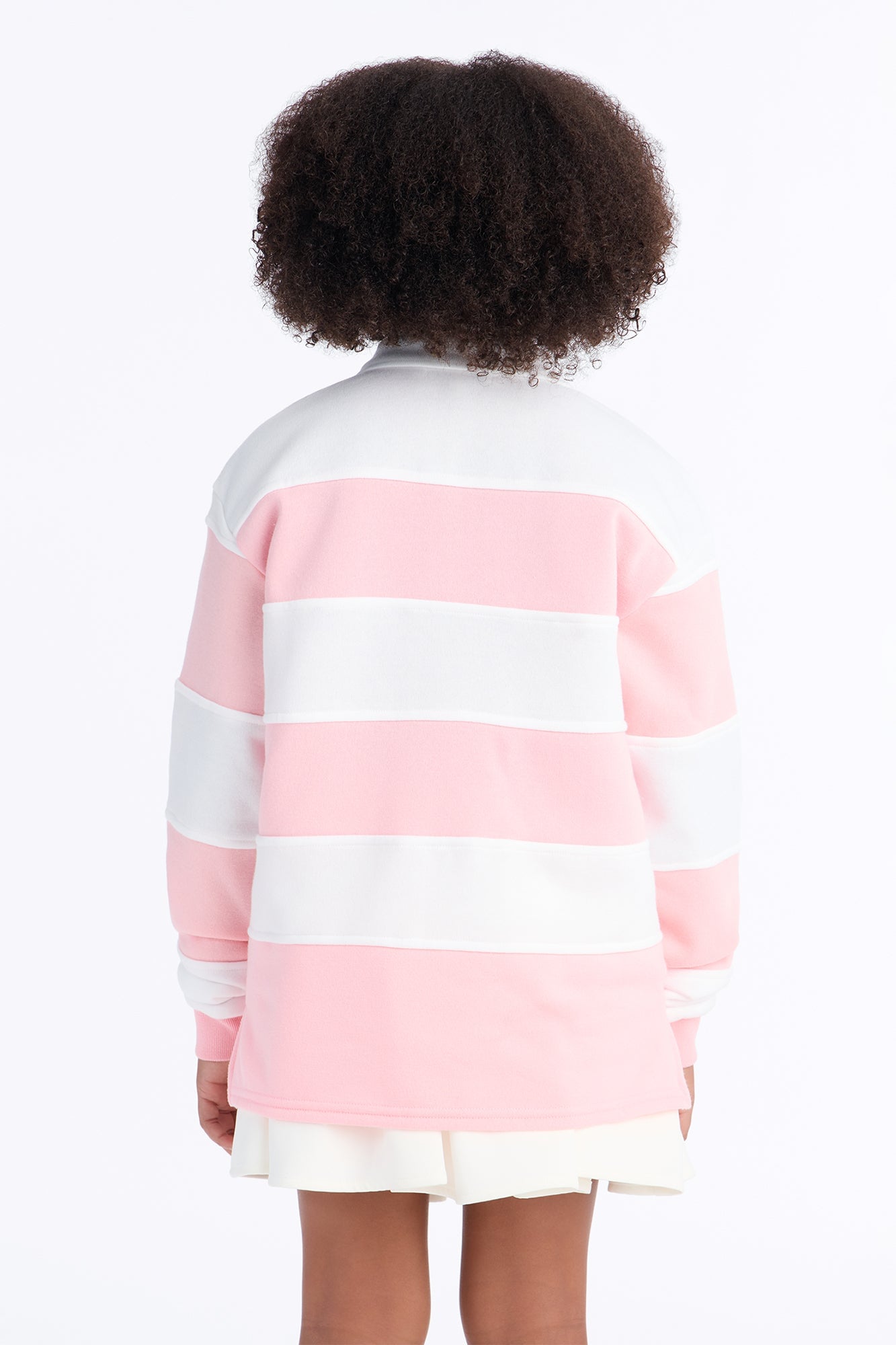 Mini Katie Rugby Striped Polo - Pink/combo image 3