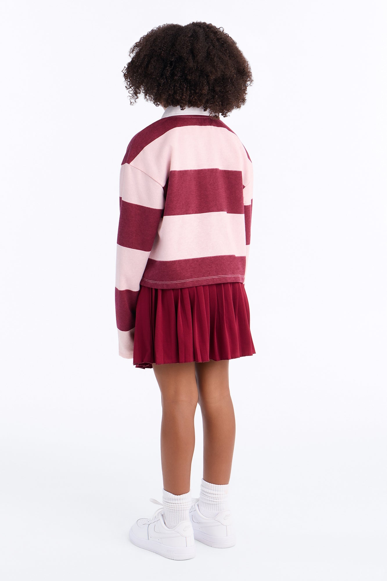 Mini Manhattan Girl Pleated Skort Set - Burgundy/combo image 3