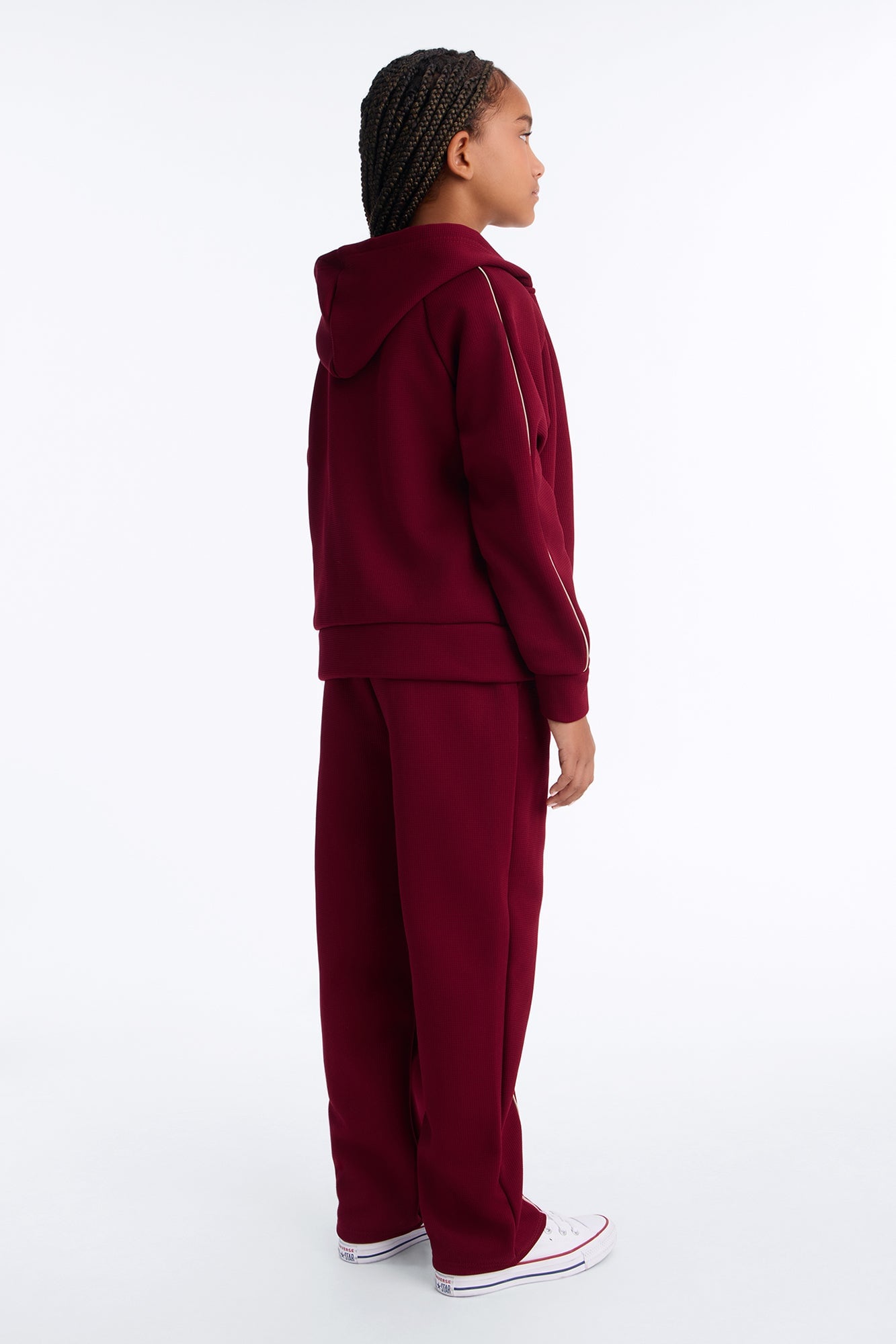 Mini Always On The Grind Pant Set - Burgundy image 4