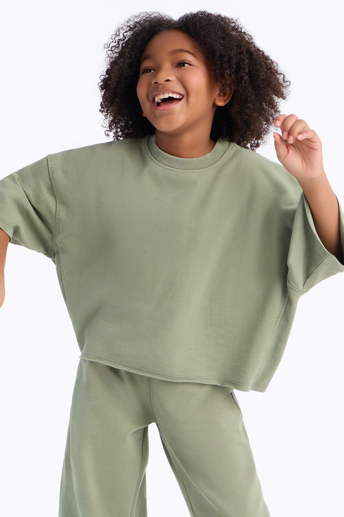Mini Strollin' Around Pant Set - Sage image 4