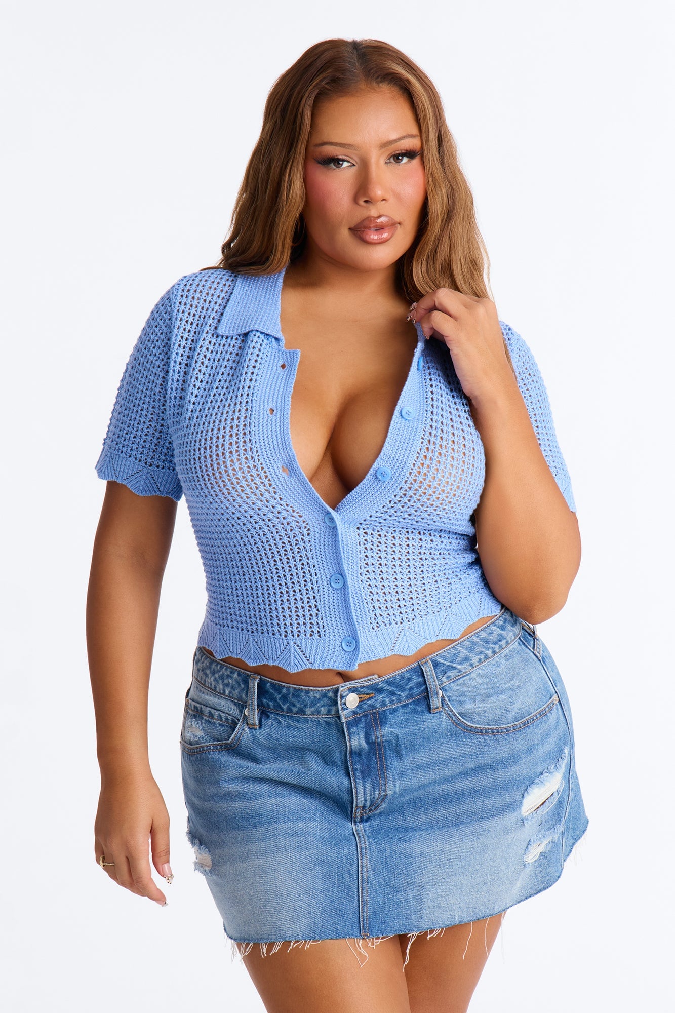 Jazzy Sweater Shirt - Blue image 1