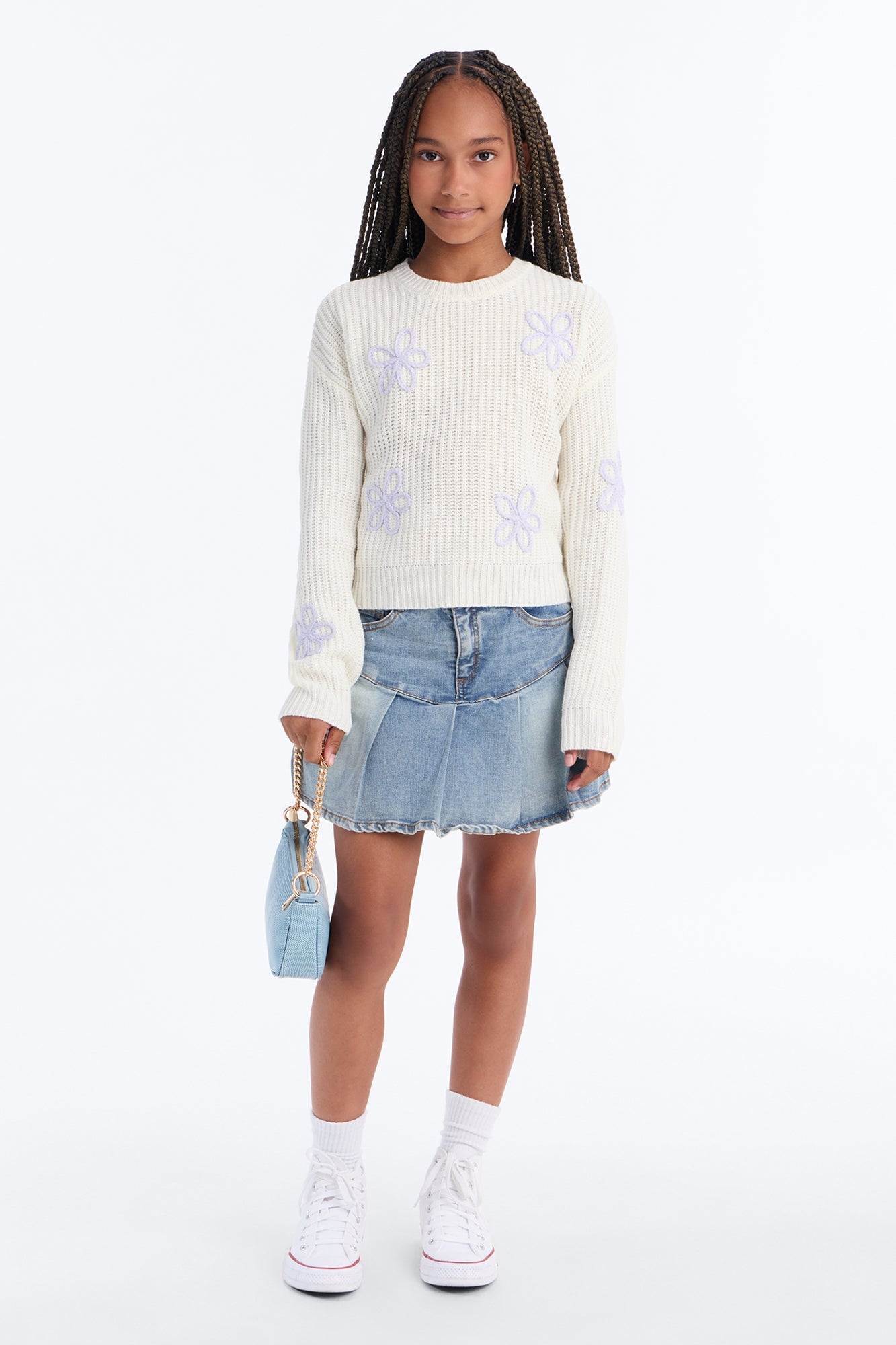 Mini Brilliant Bouquet Pullover Sweater - Ivory image 2