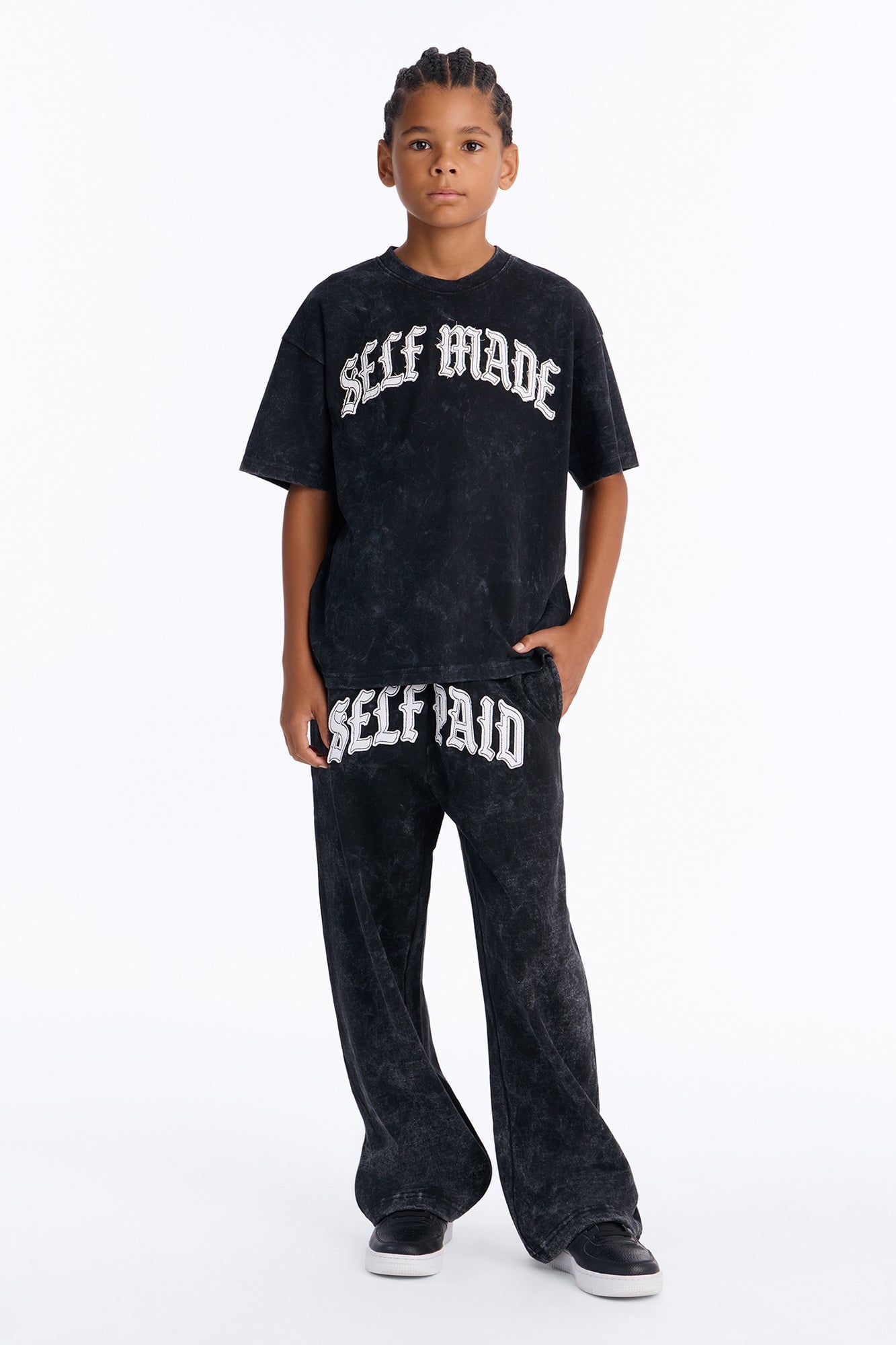 Mini Self Made Oversized Short Sleeve Tee - Black image 2