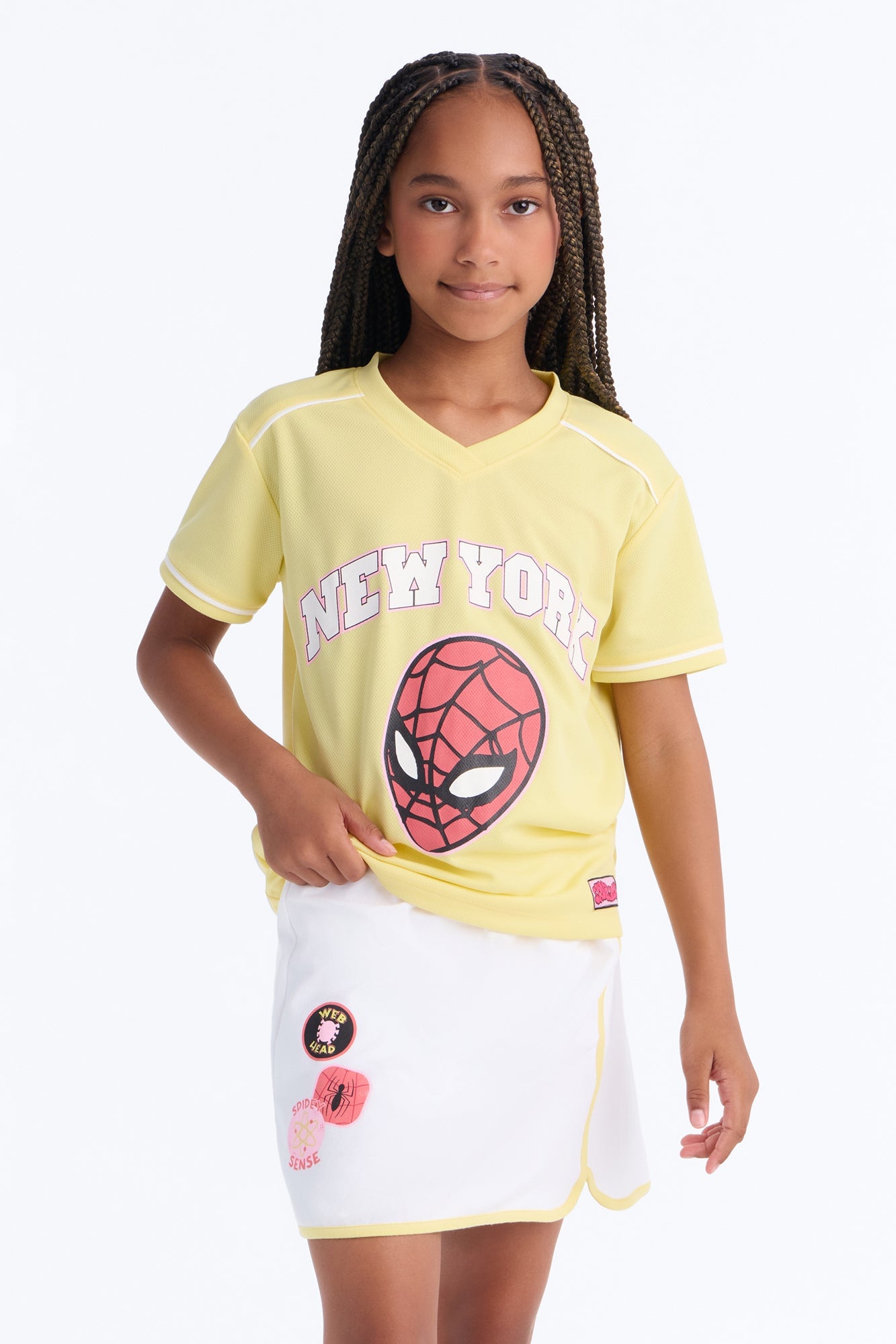 Mini Spiderman New York Skort Set - Yellow/combo image 1
