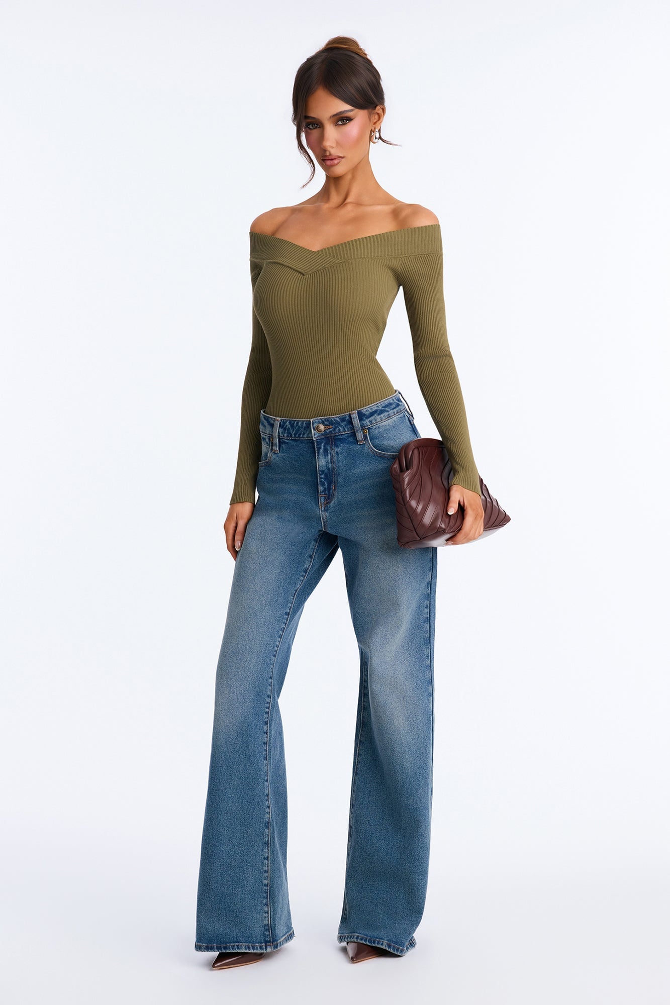 Sam Sweater Bodysuit - Olive image 6