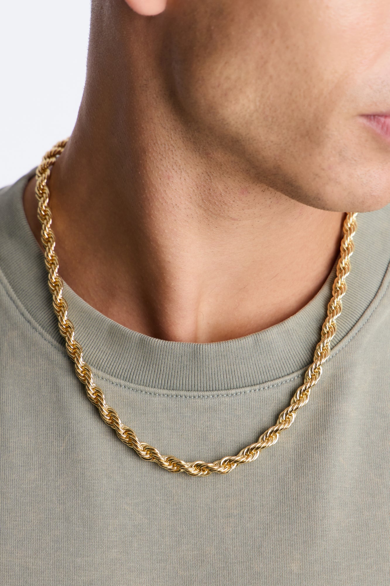 22″ Rope Chain 7 MM Necklace - Gold image 2