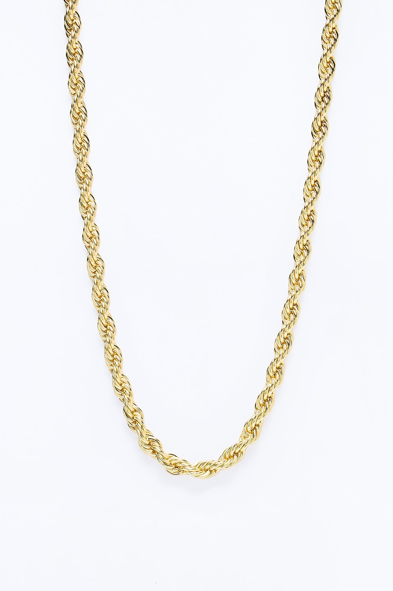 22″ Rope Chain 7 MM Necklace - Gold image 3