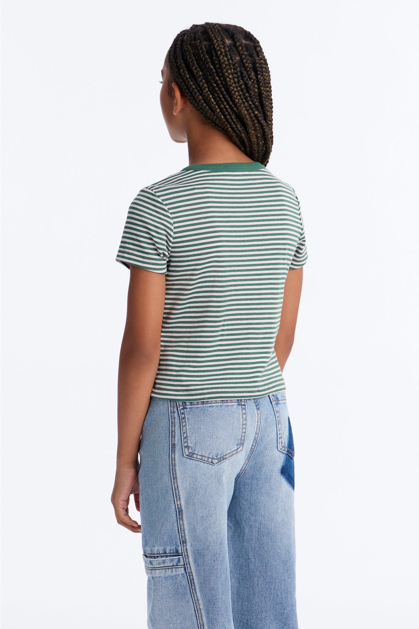 Mini Tell Me Striped Short Sleeve Henley - Pink/combo image 3